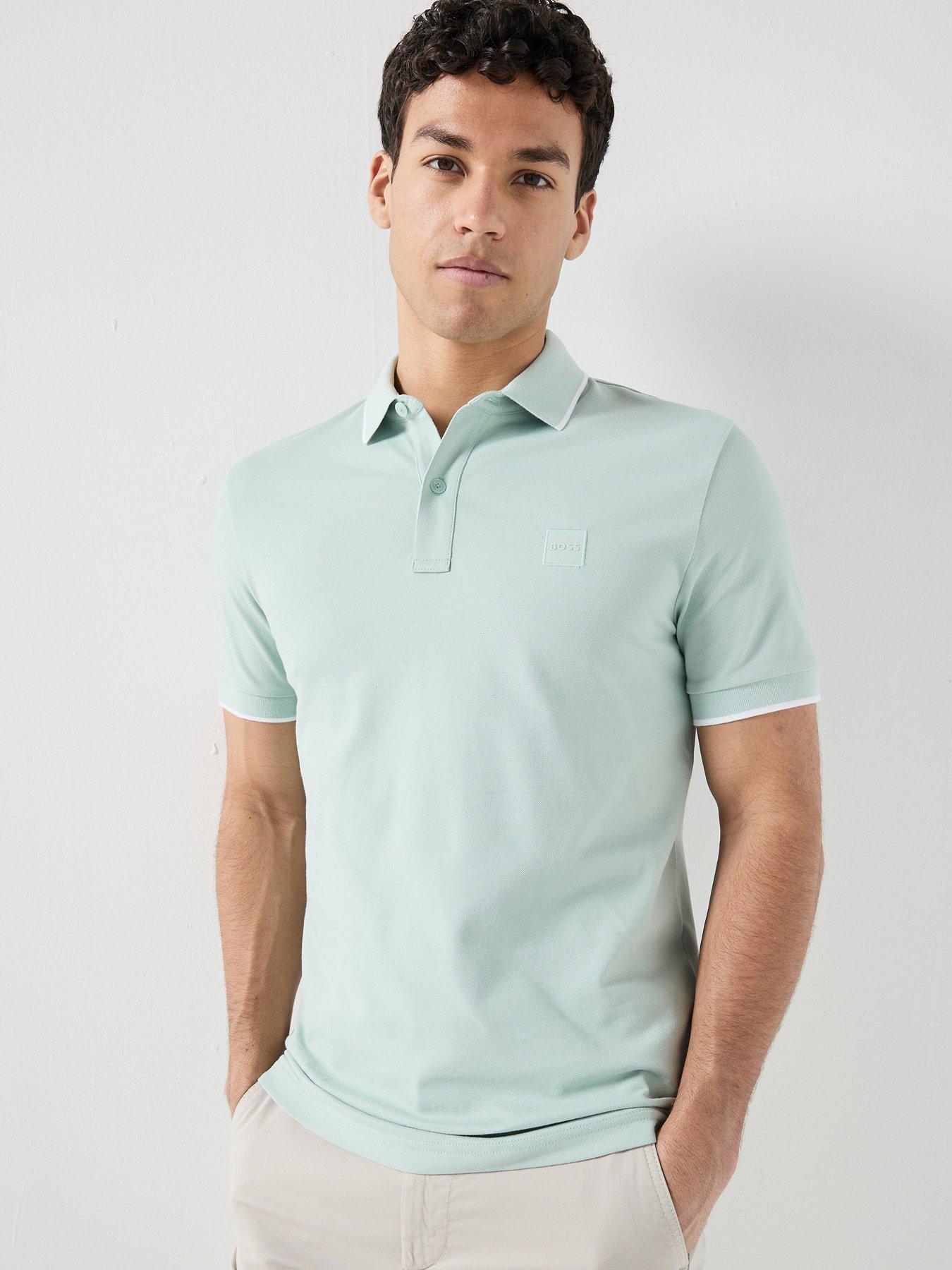 BOSS Short Sleeve Polo Shirt - Light Aqua