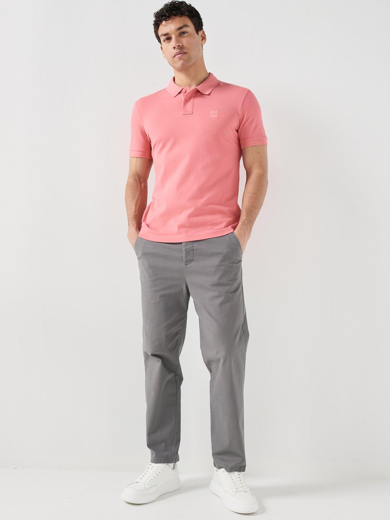 Image 3 of 4 of BOSS Tonal Patch Logo Polo Shirt - Pink