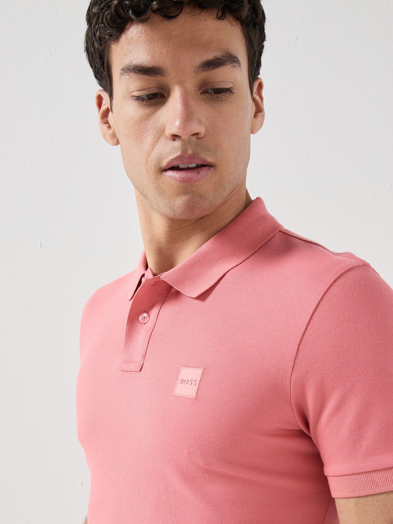 Image 4 of 4 of BOSS Tonal Patch Logo Polo Shirt - Pink