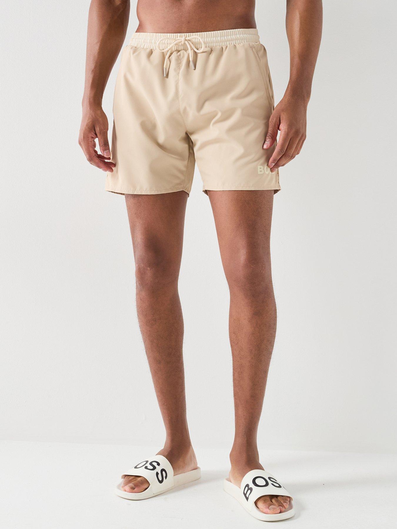 Image 1 of 4 of BOSS Starfish Swim Shorts &ndash; Light Beige