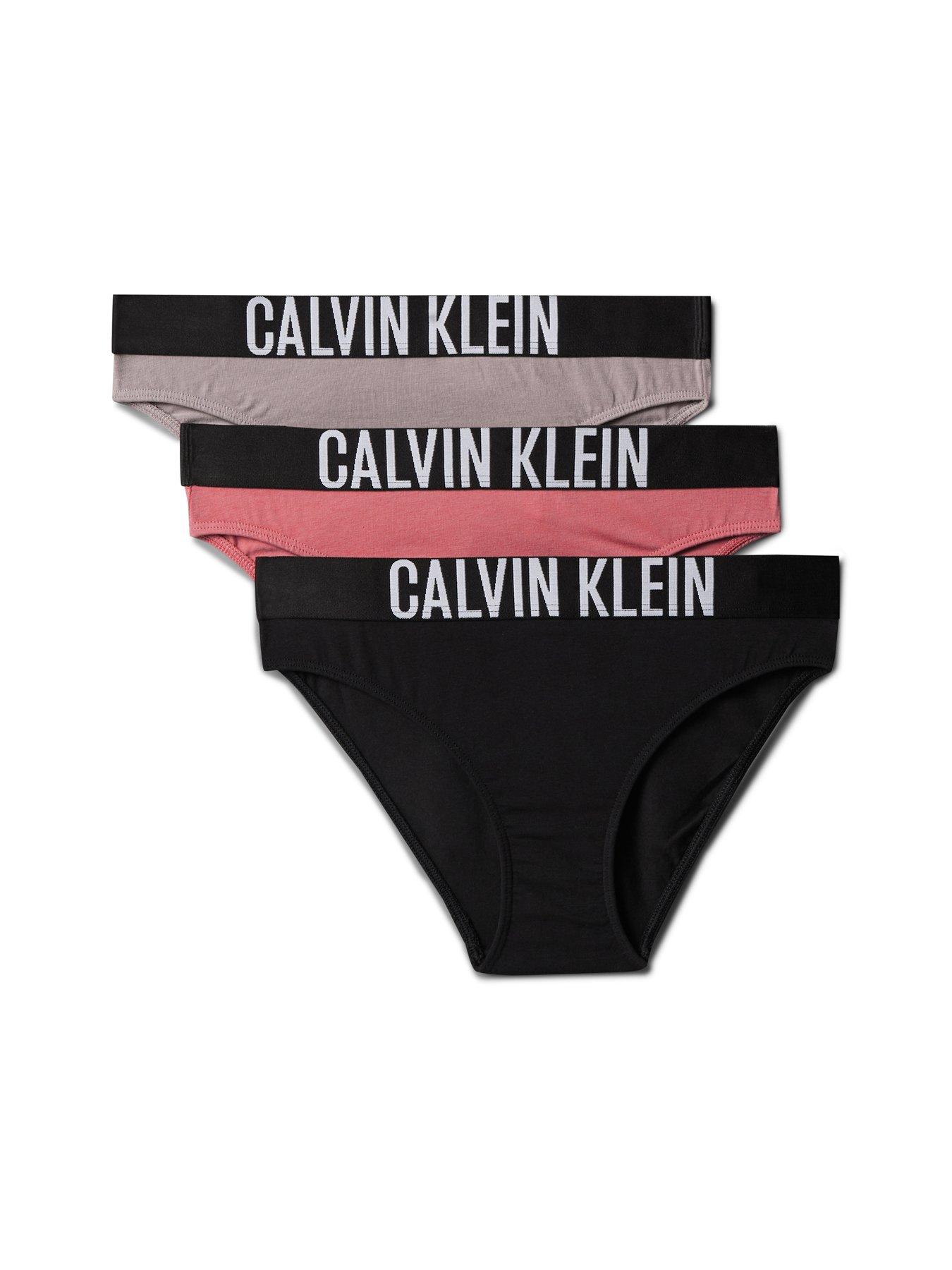 Calvin Klein Girls 3 Pack Intense Power Bikini Briefs - Multi