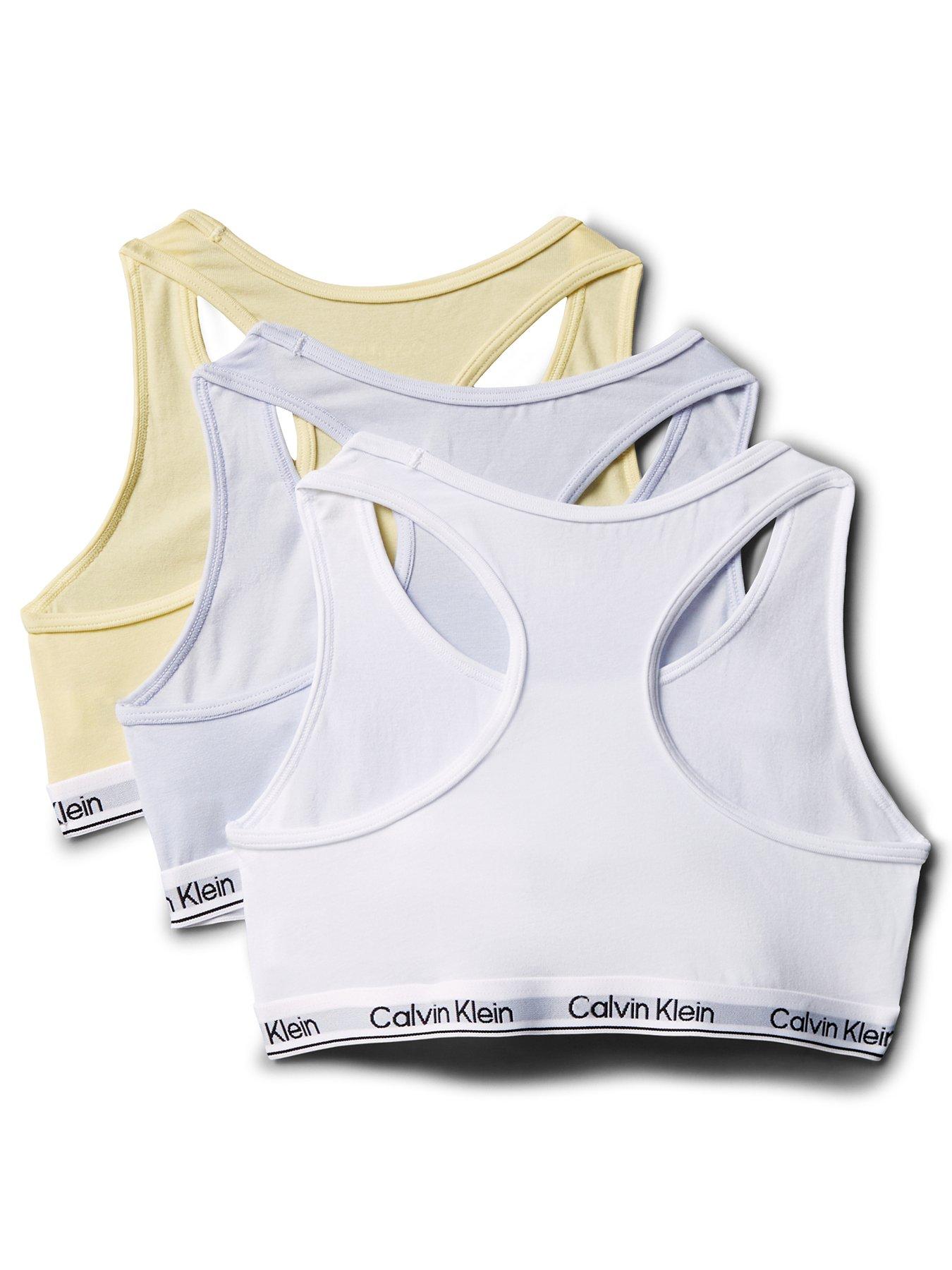 Image 2 of 2 of Calvin Klein Girls 3 Pack Modern Cotton Bralette - Multi