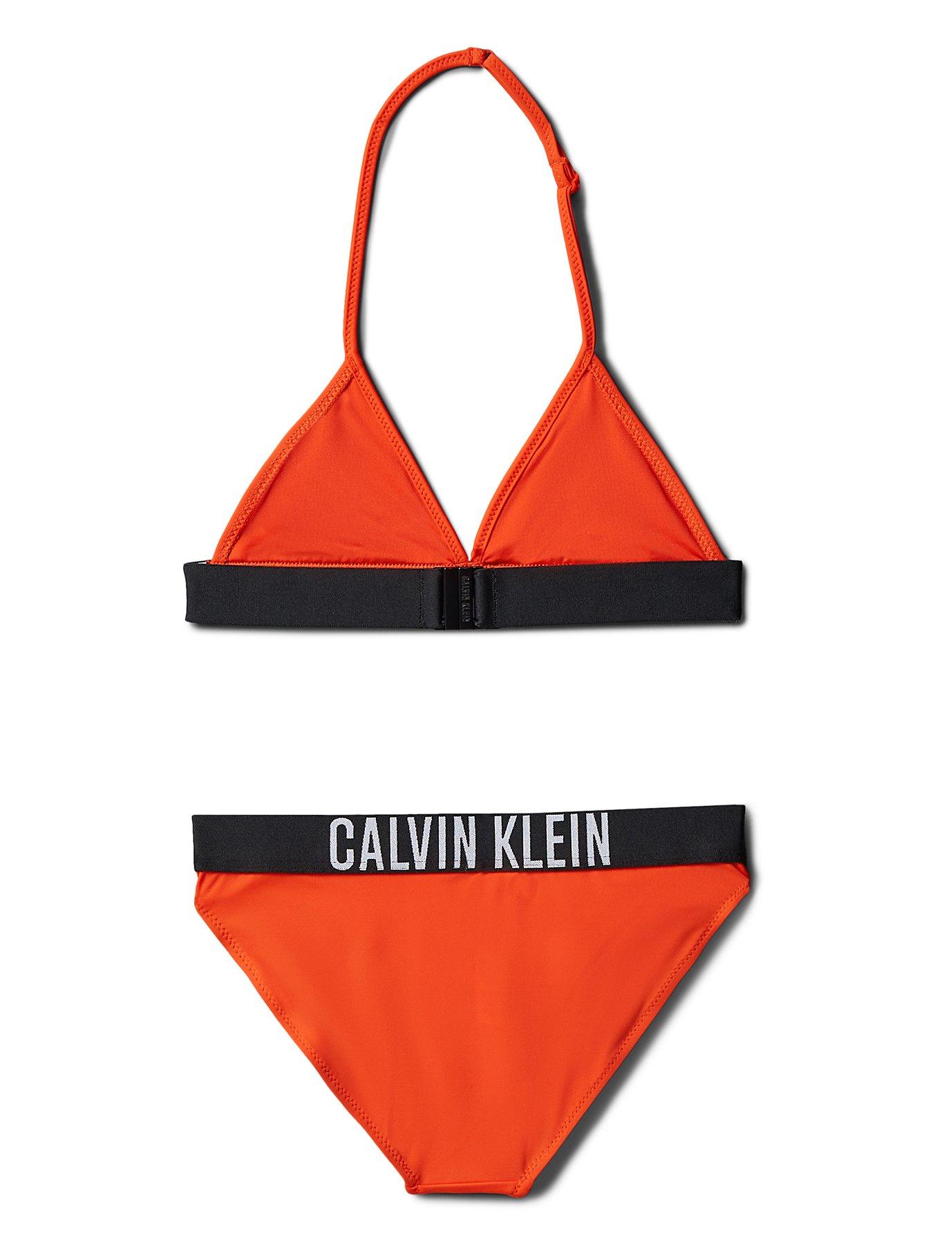 Image 2 of 2 of Calvin Klein Girls Triangle Bikini Set - Orange