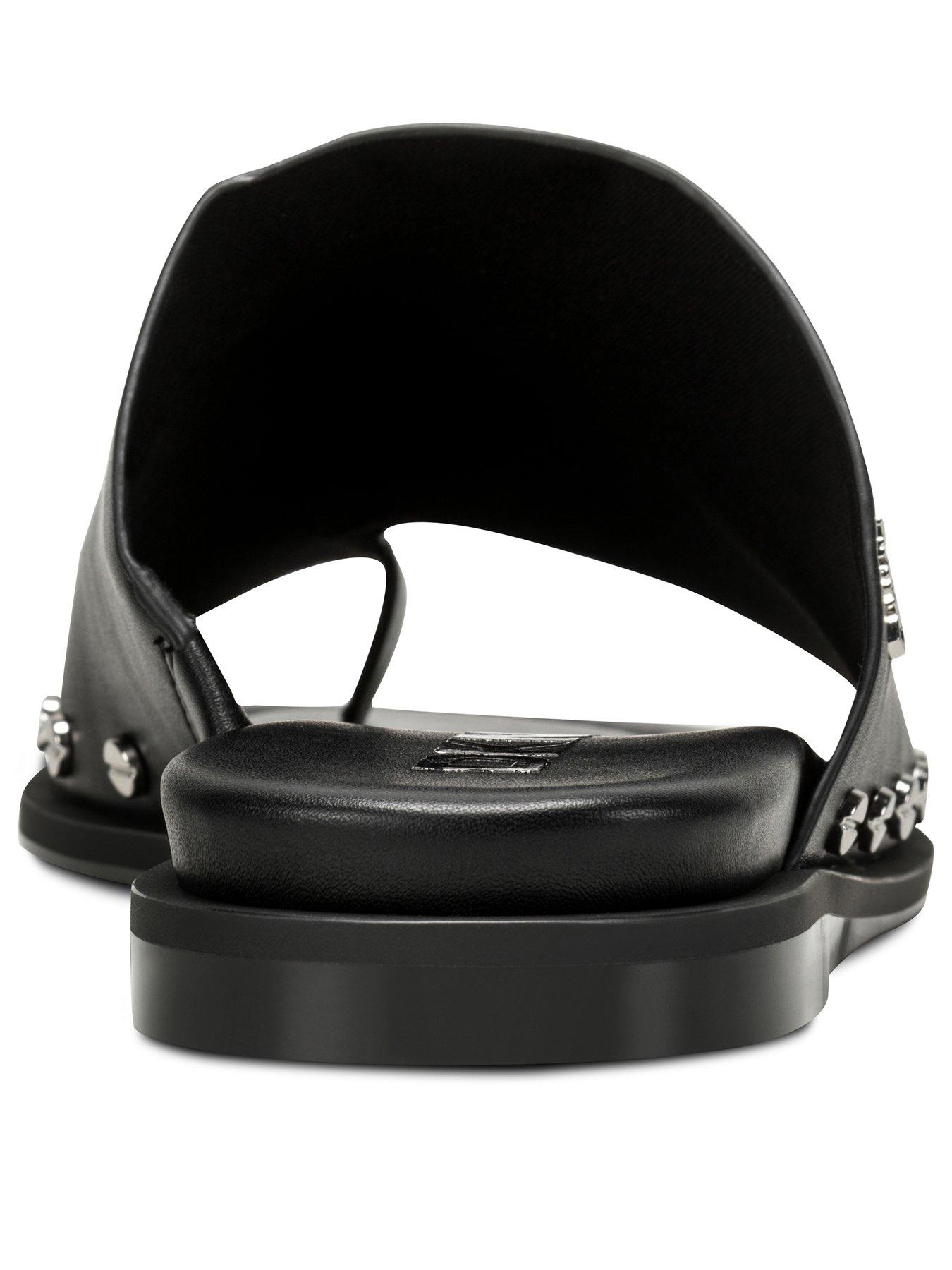 Image 3 of 5 of DKNY Colwyn - Flat Sandal With Toe Loop - Black