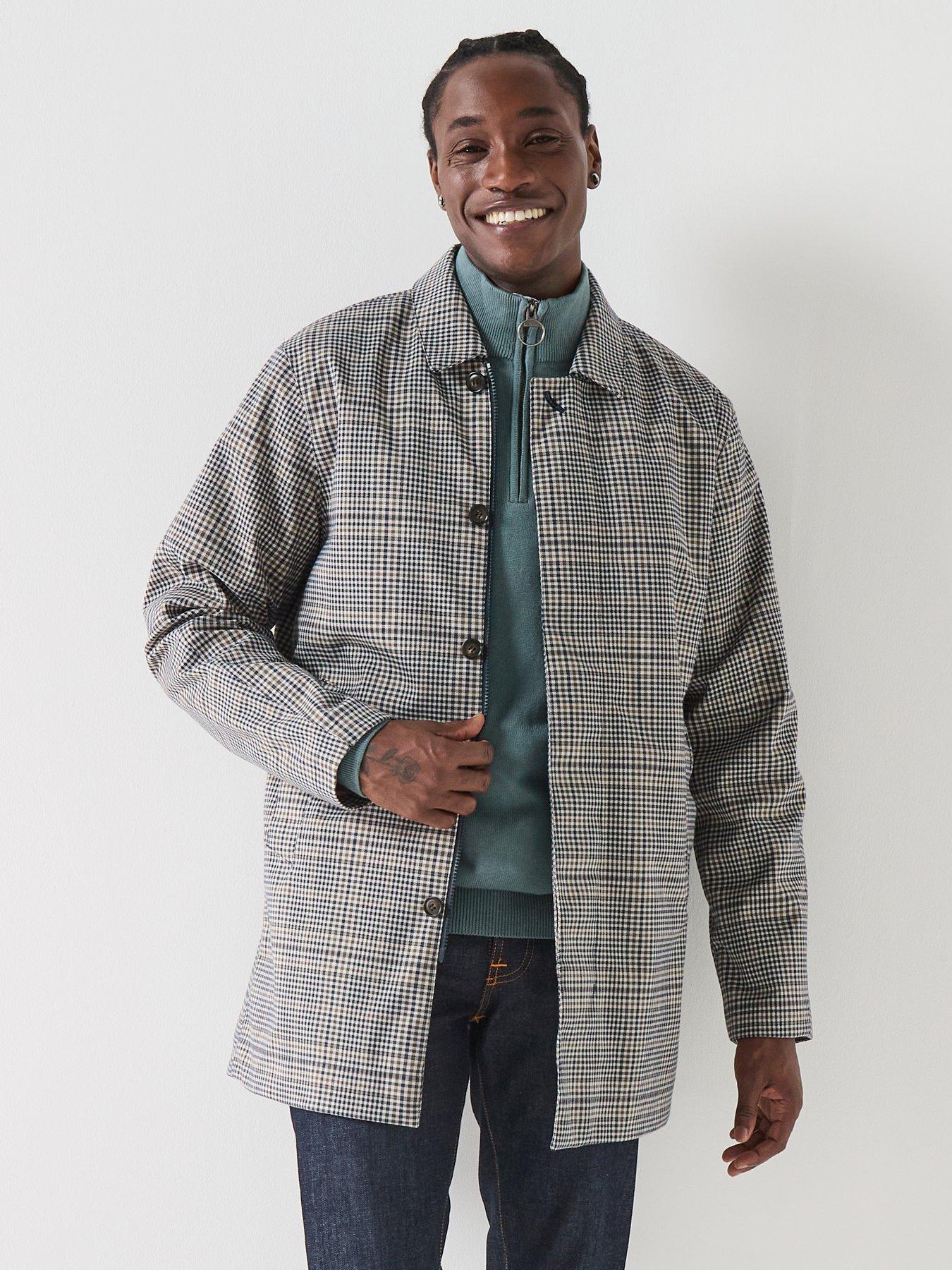  image of barbour-rokig-check-waterproof-mac-jacket-grey