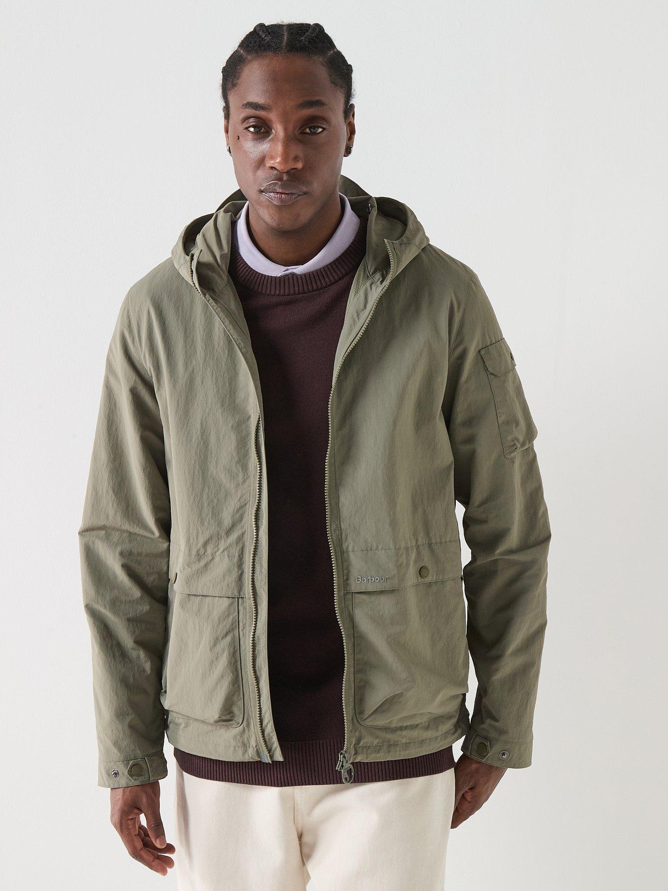  image of barbour-modern-rokig-hooded-showerproof-jacket-khaki