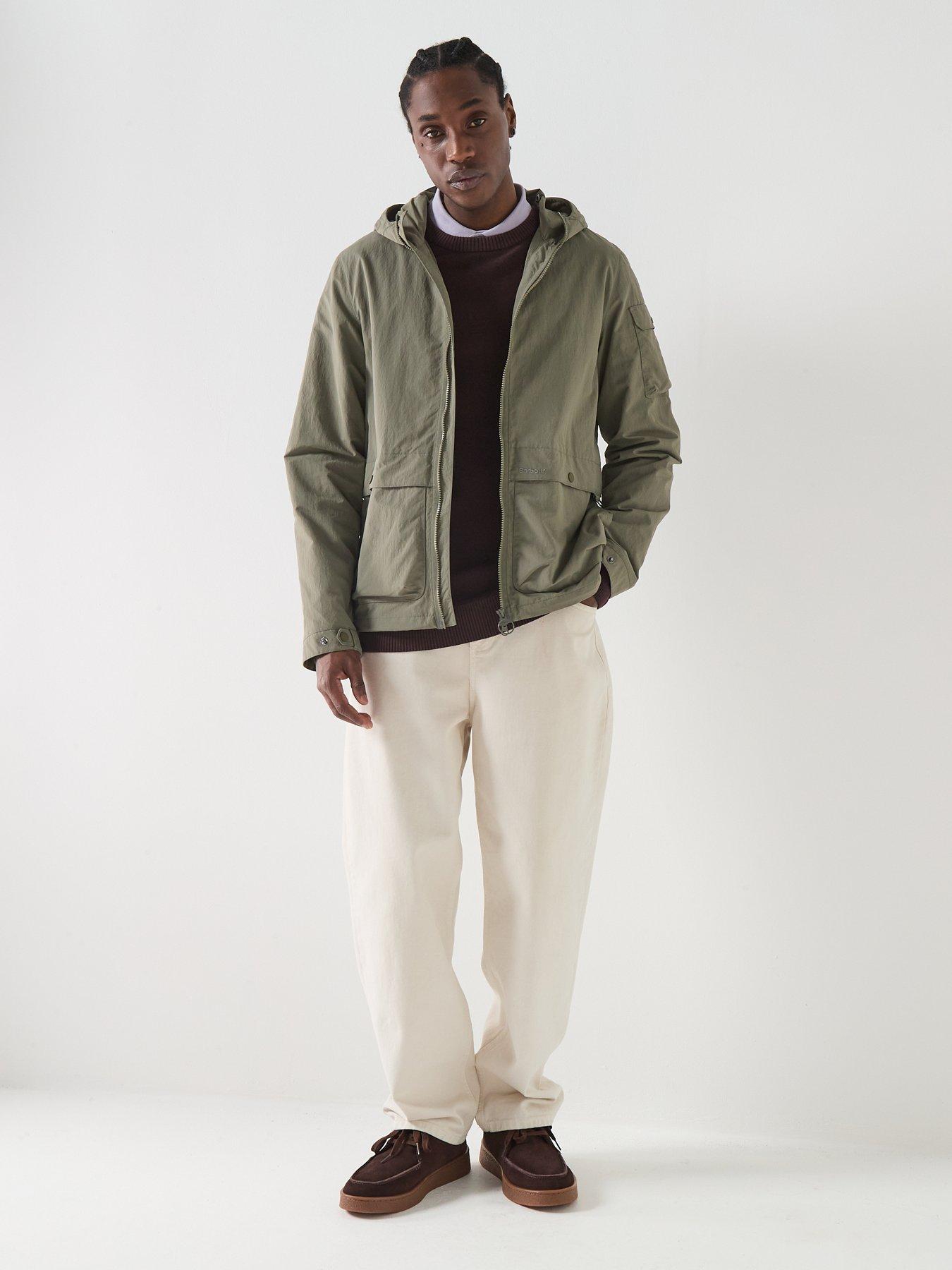 image of barbour-modern-rokig-hooded-showerproof-jacket-khaki