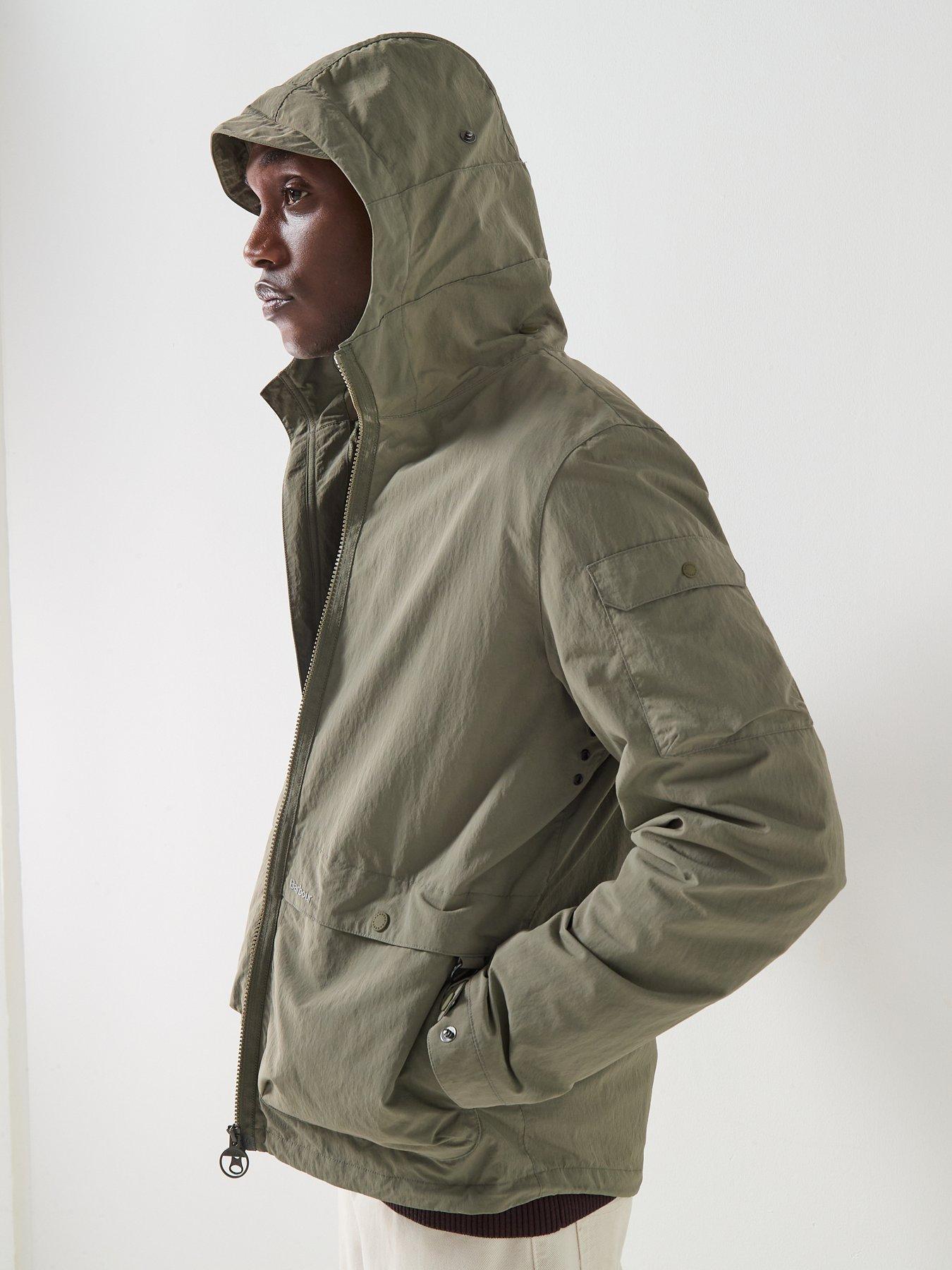  image of barbour-modern-rokig-hooded-showerproof-jacket-khaki