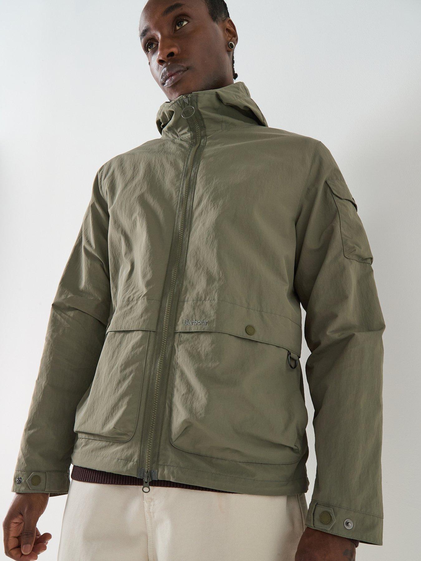  image of barbour-modern-rokig-hooded-showerproof-jacket-khaki
