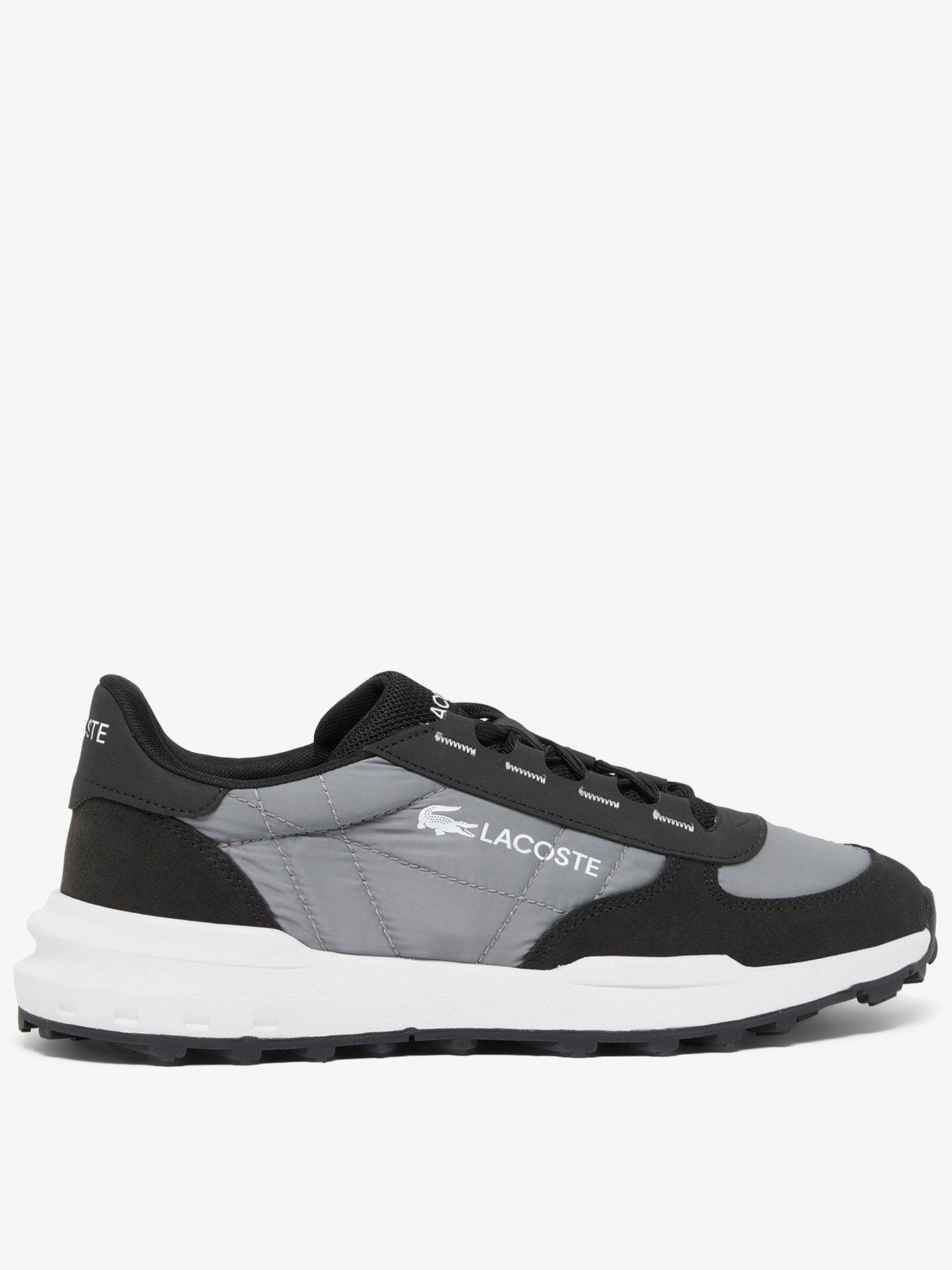 front image of lacoste-elite-active-evo-trainers-black