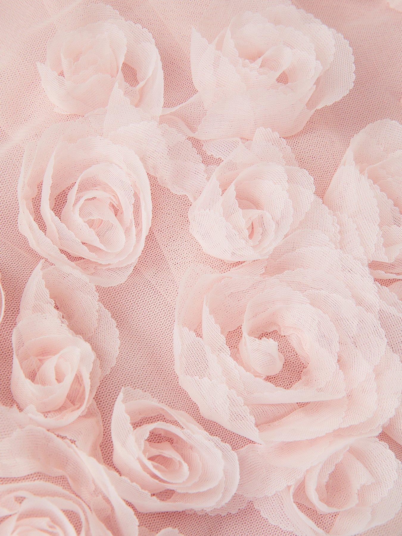  image of monsoon-girls-evangaline-roses-dress-pink