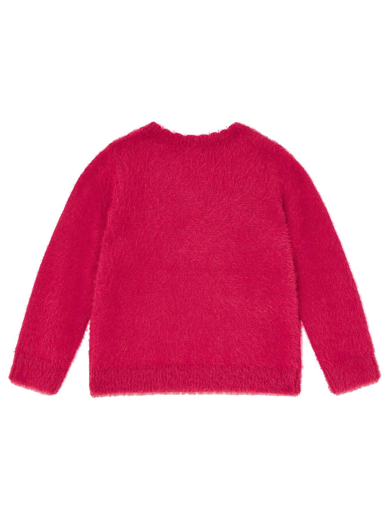  image of monsoon-girls-christmas-tree-jumper-red