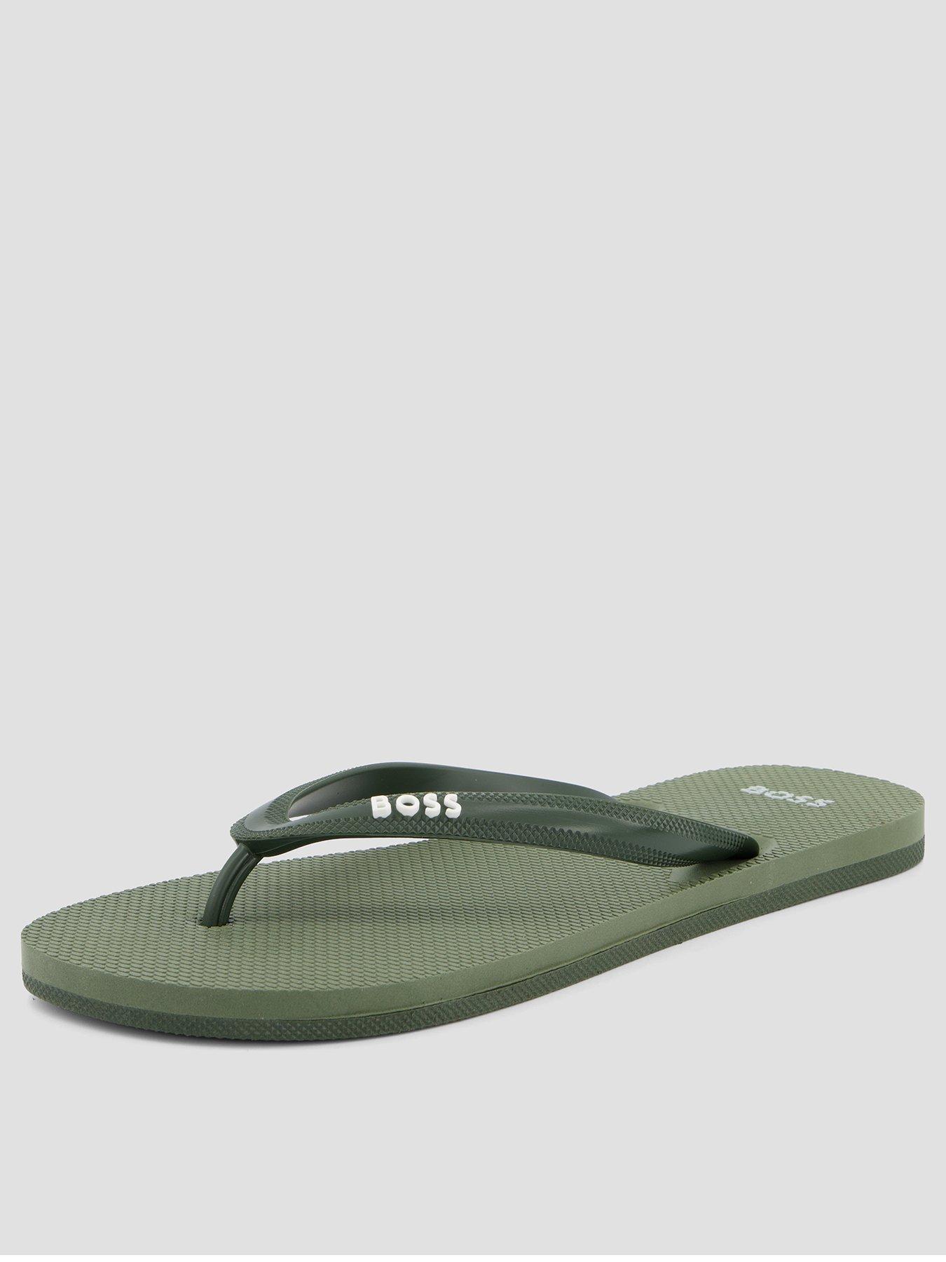 Image 1 of 7 of BOSS Tracy Flip Flop - Green