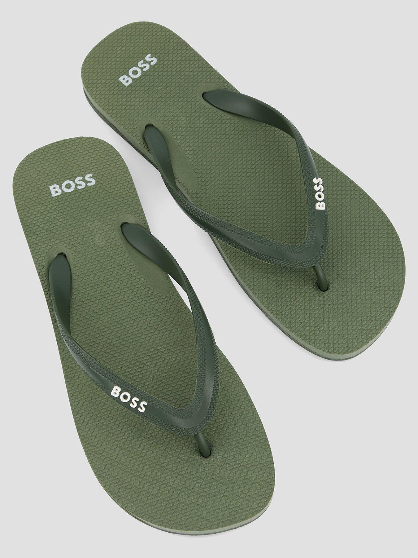 Image 3 of 7 of BOSS Tracy Flip Flop - Green