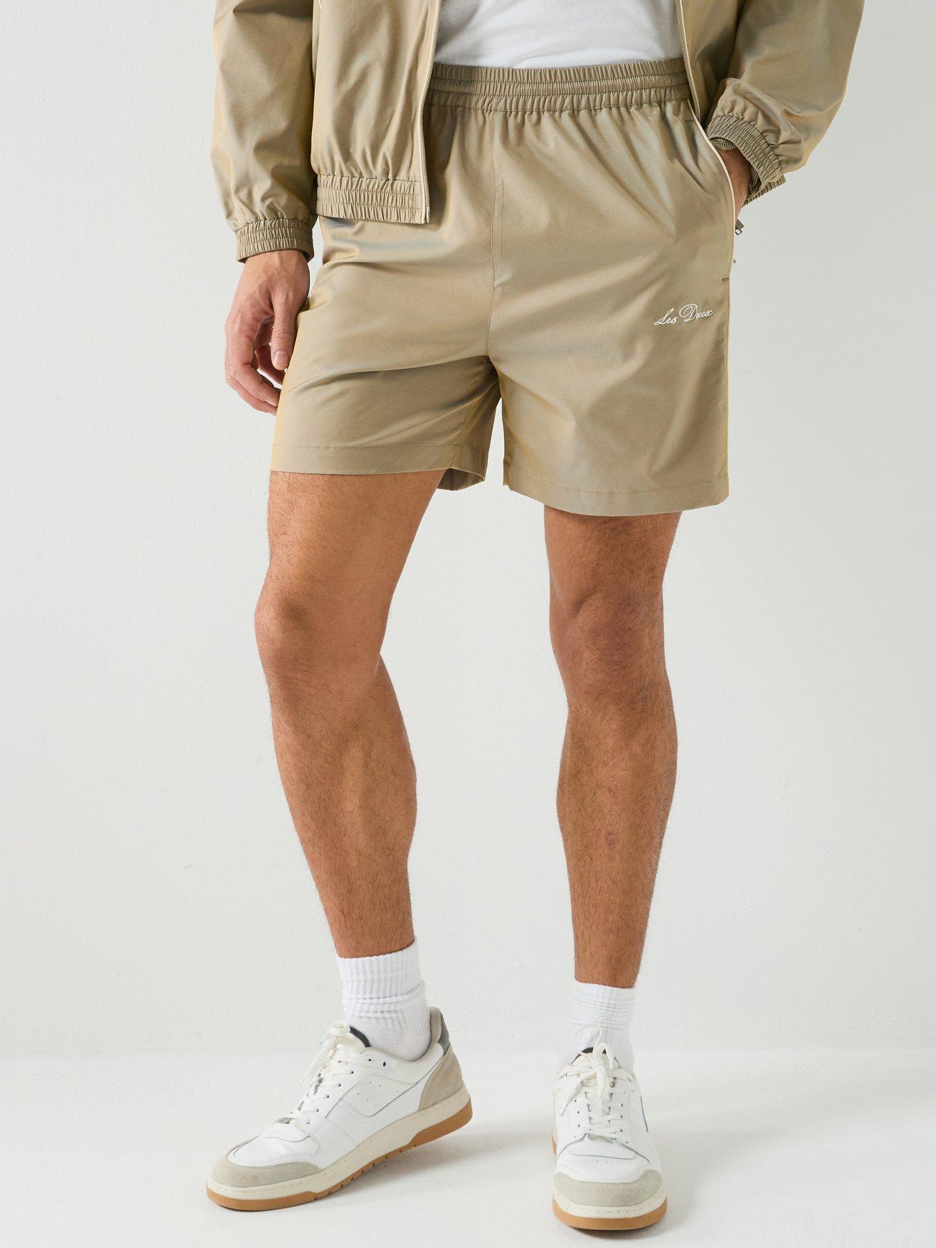 Les Deux Smith Piped Track Shorts - Beige