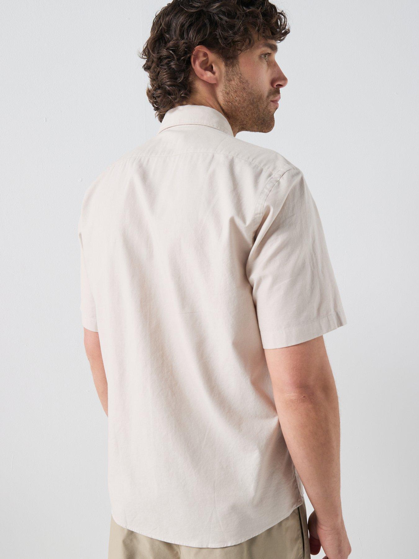 Image 2 of 5 of BOSS H-Liam Button Down Short Sleeve Shirt - Beige