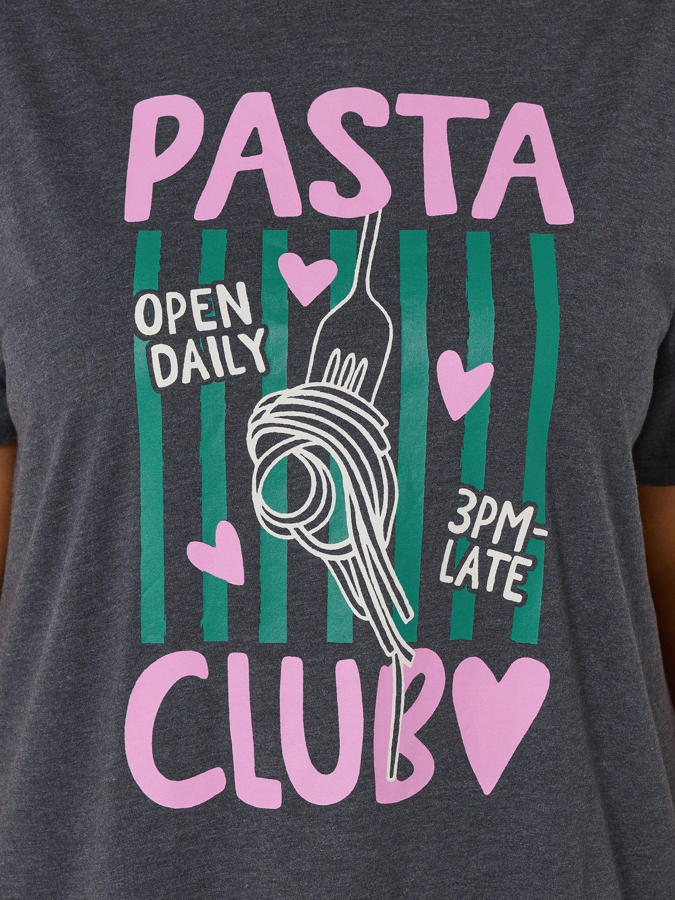 Image 5 of 7 of Yours Curve 2 Pack Pasta Sleeptee Nightdress - Grey