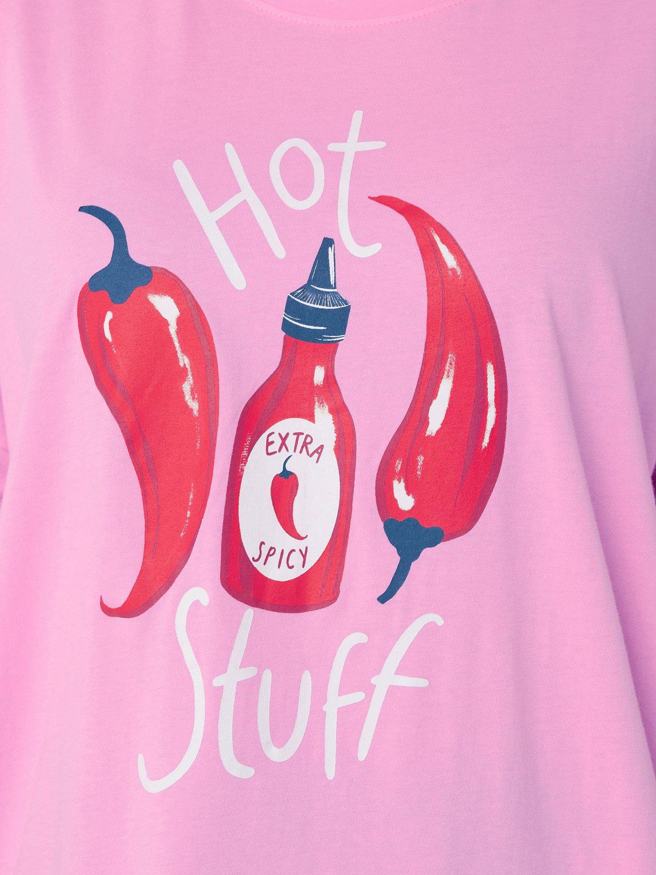  image of yours-curve-hot-stuff-wide-leg-pyjama-set-pink