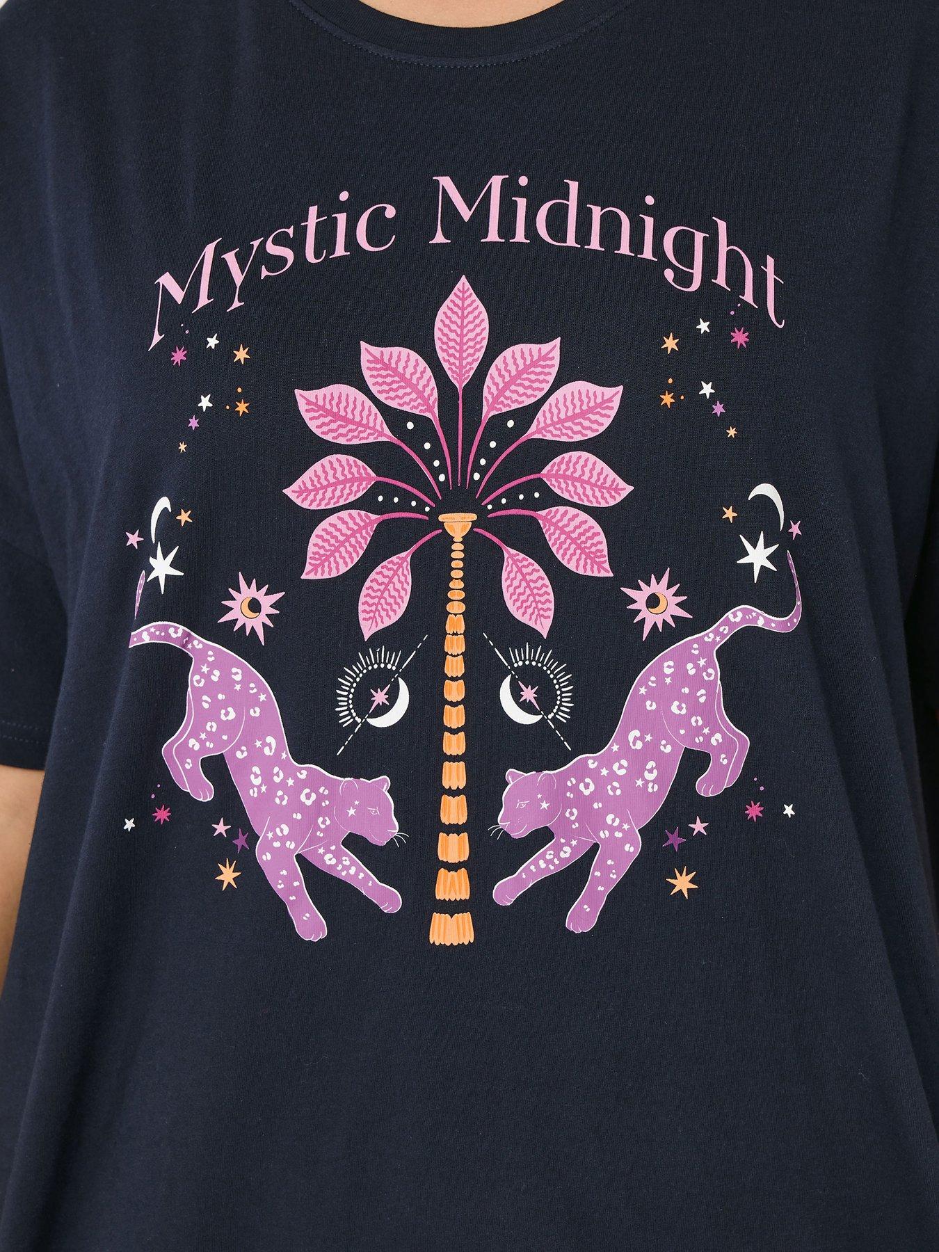  image of yours-curve-mystic-midnight-cuffed-pyjama-set-blue