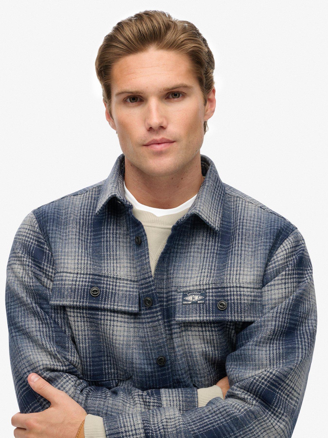 Image 4 of 6 of Superdry Superdry Wool Miller Check Overshirt