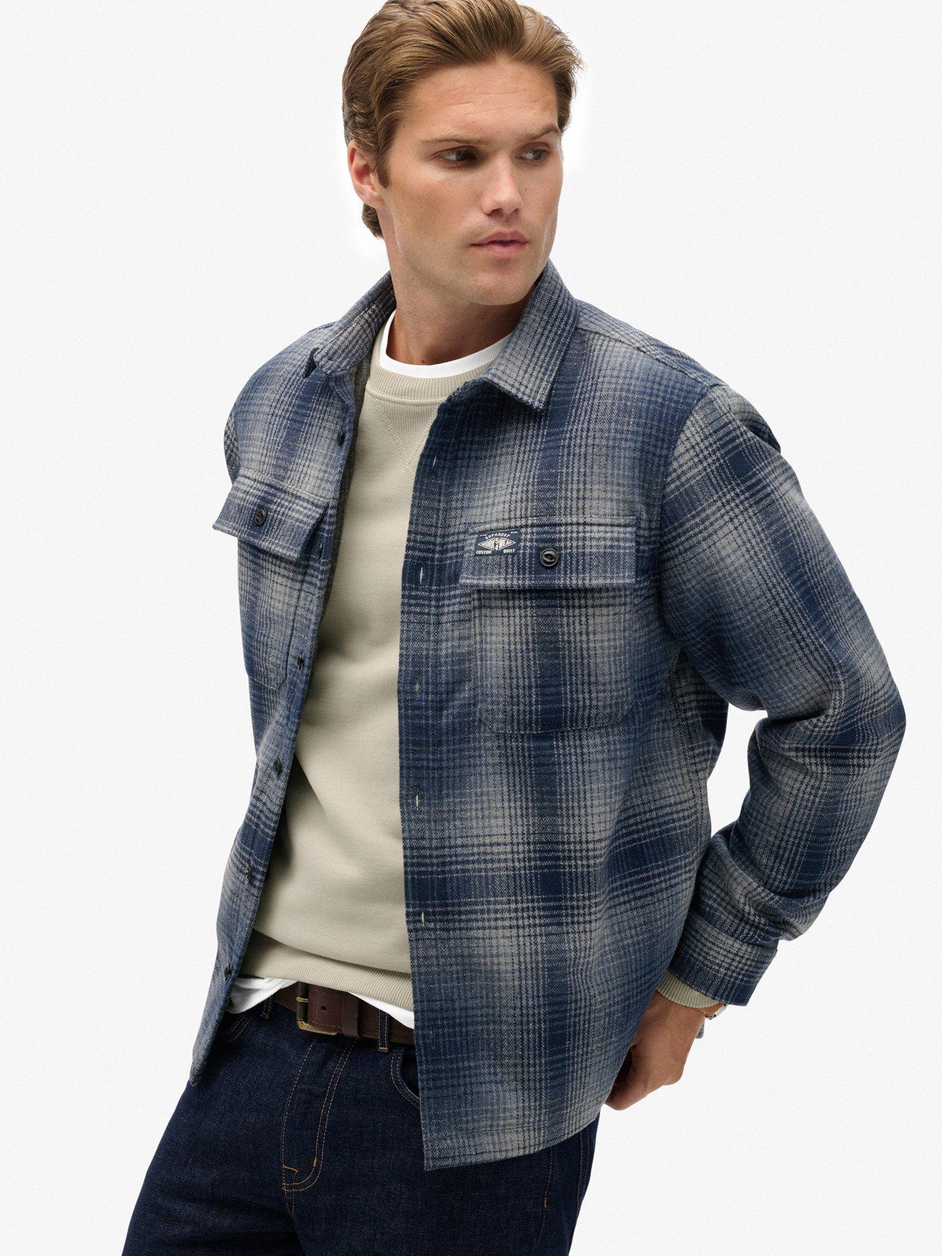 Image 5 of 6 of Superdry Superdry Wool Miller Check Overshirt