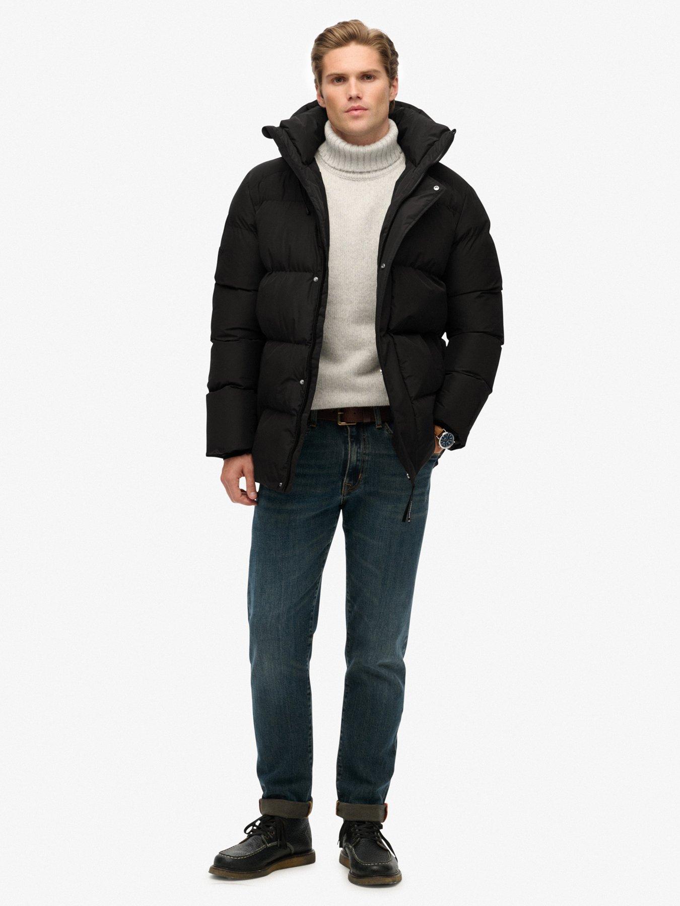  image of superdry-hooded-5-baffle-sports-jacket-black