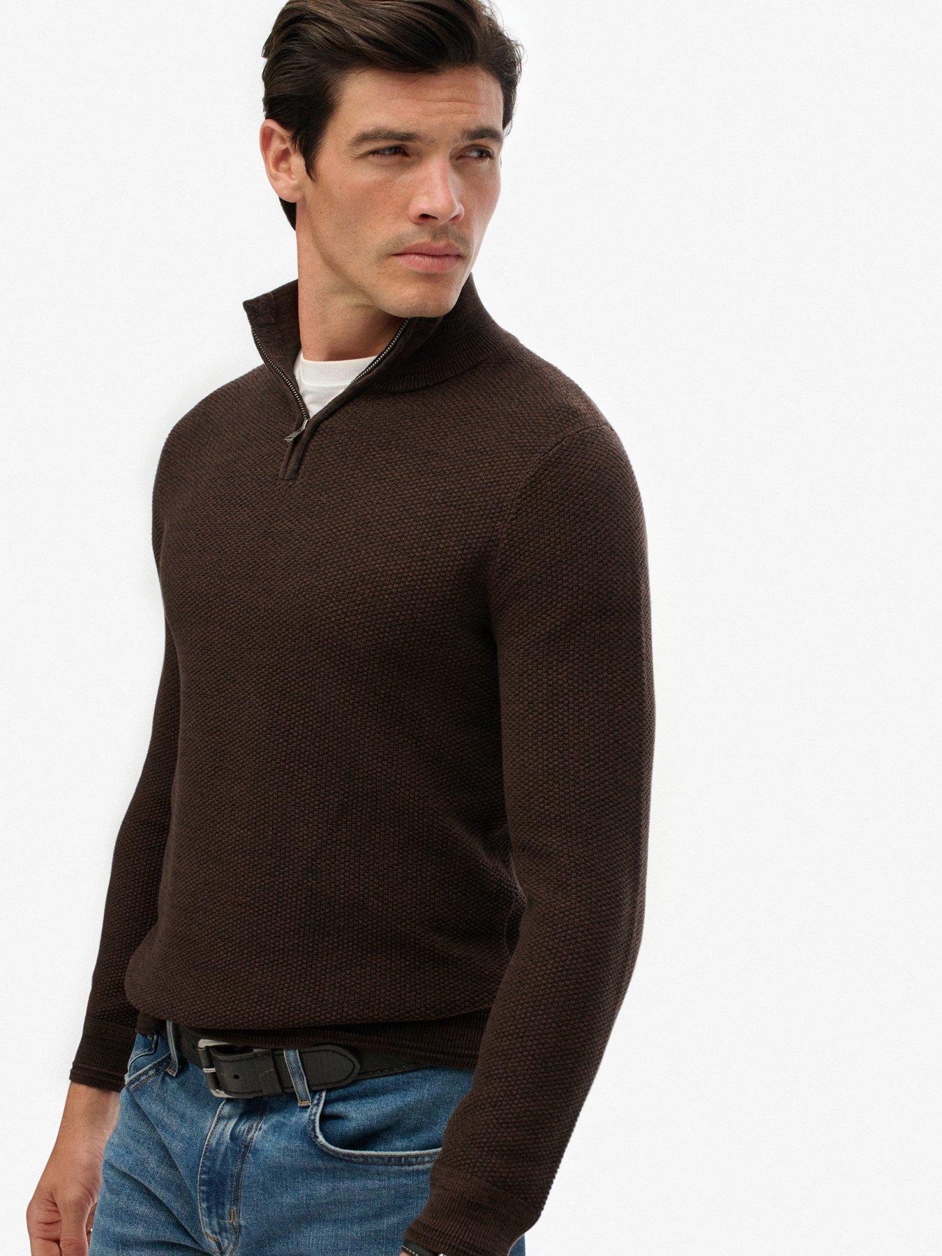Image 5 of 5 of Superdry Superdry Textured Knitted Quarter Zip