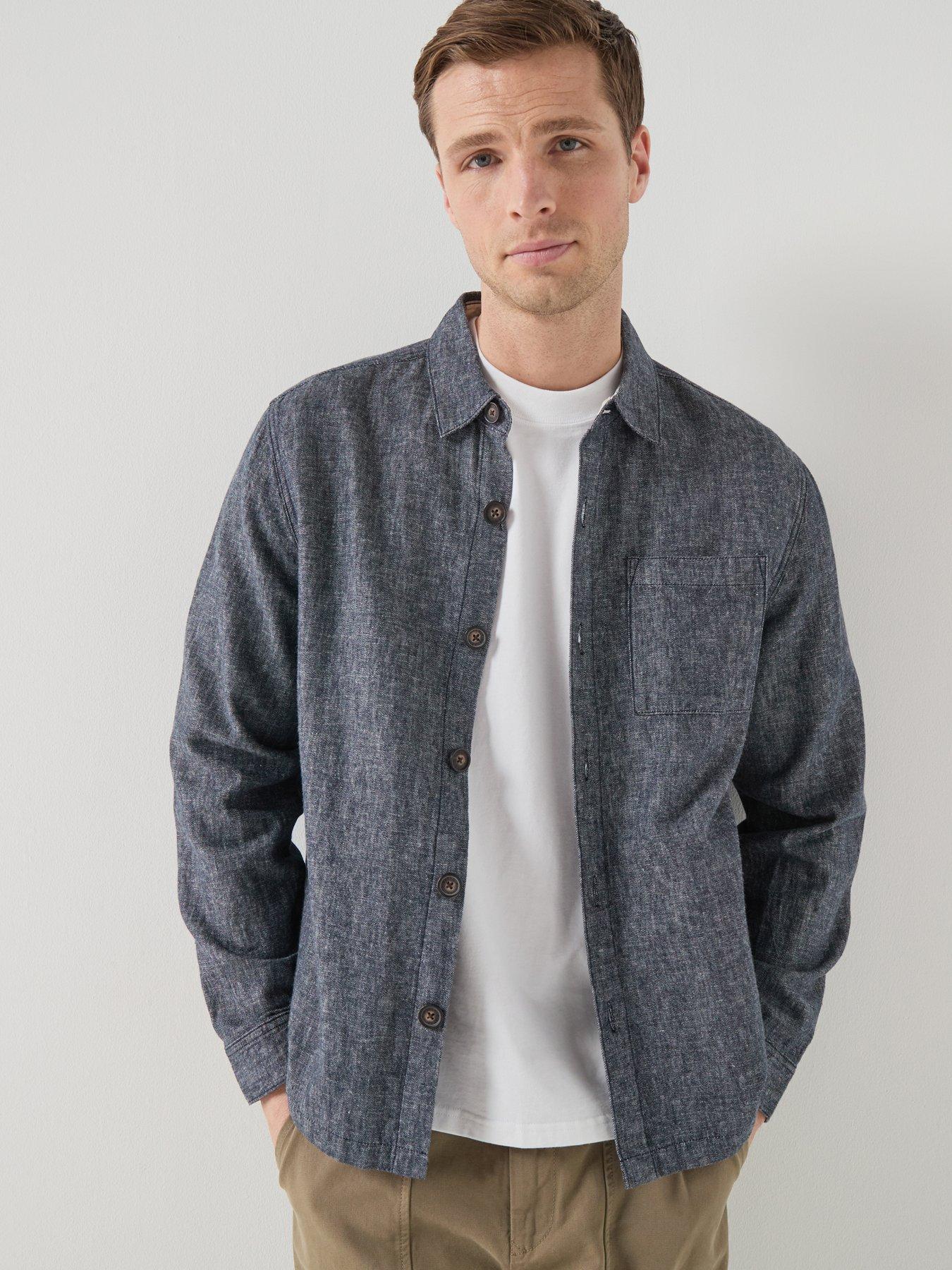 Barbour Stillwater Linen Blend Overshirt - Navy