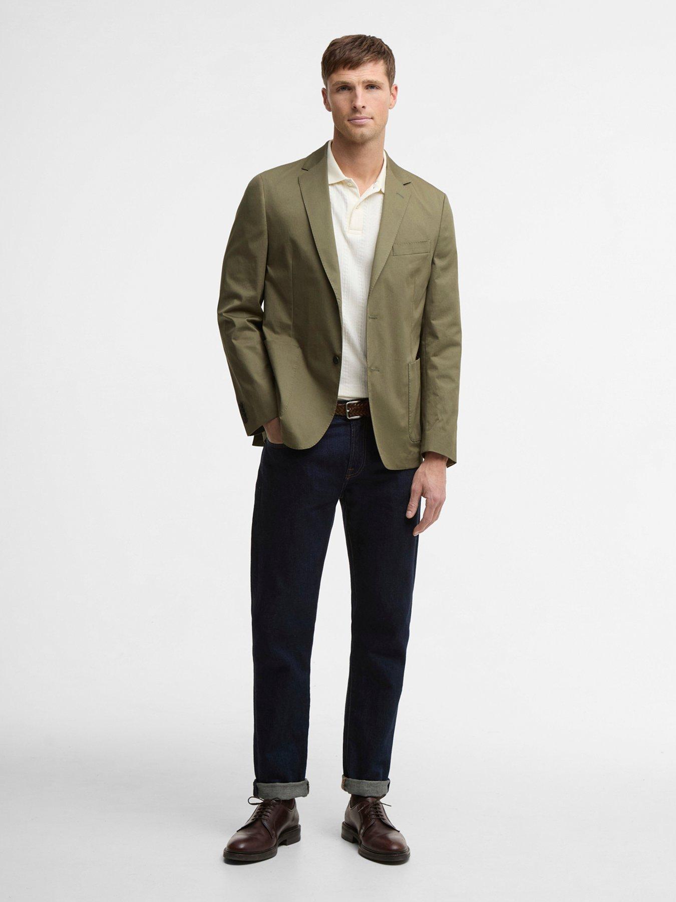 Image 3 of 6 of Barbour Bellamy Cotton Blazer - Olive
