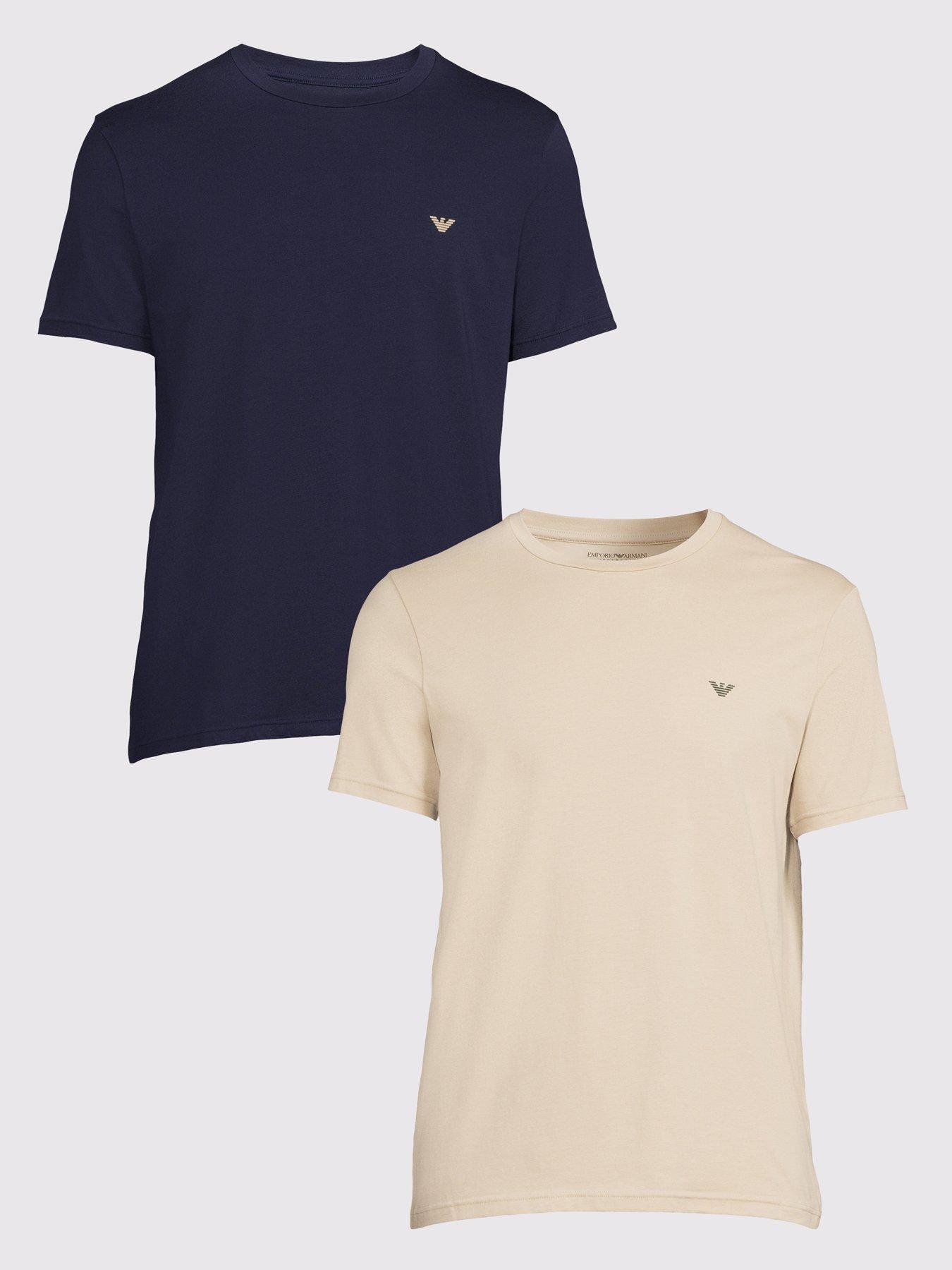 Image 1 of 5 of Emporio Armani Bodywear Endurance 2 Pack Crew Neck T-Shirt - Multi