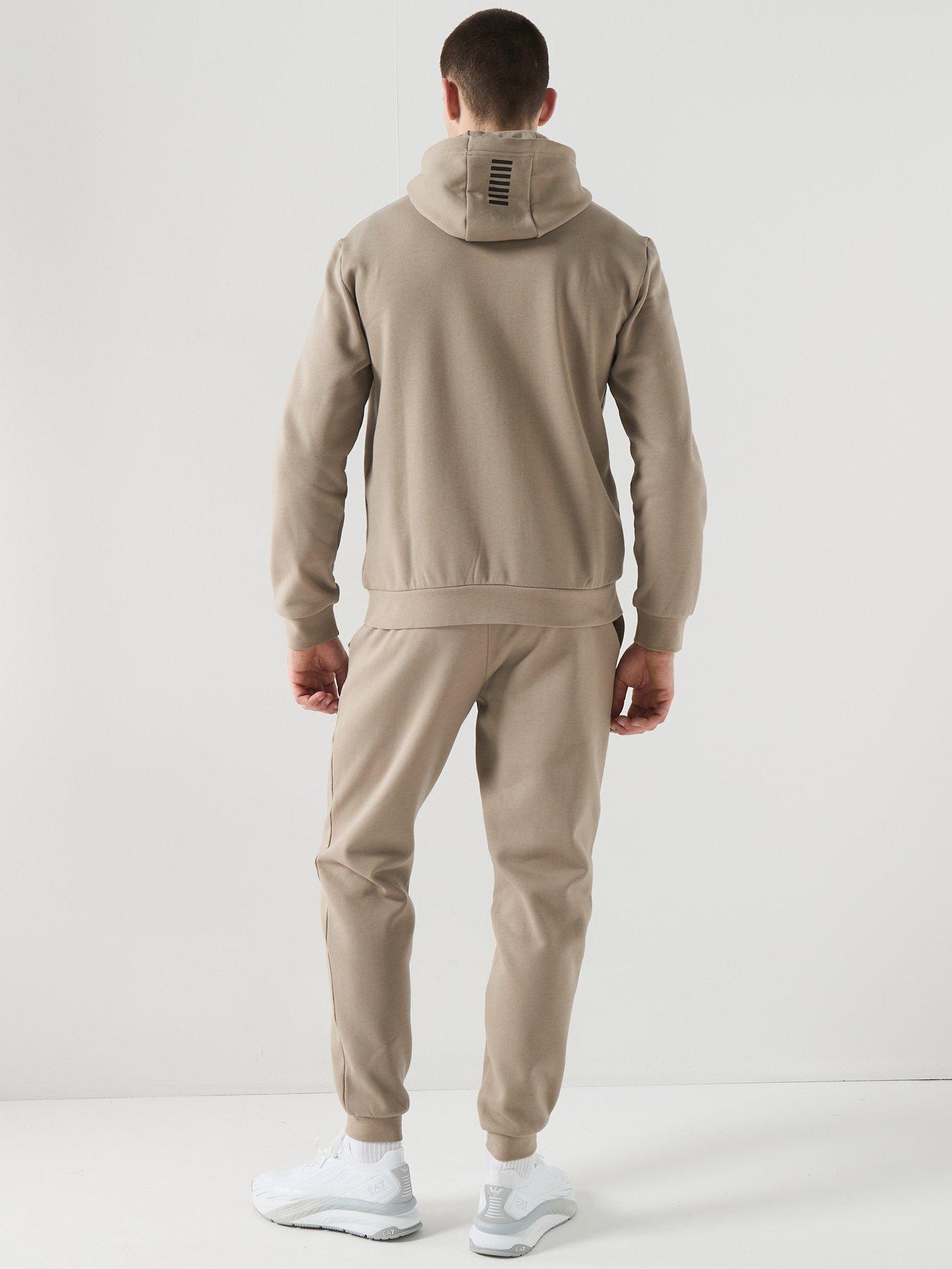 Image 6 of 6 of EA7 Emporio Armani Train Core Id Full Zip Hooded Tracksuit - Grey