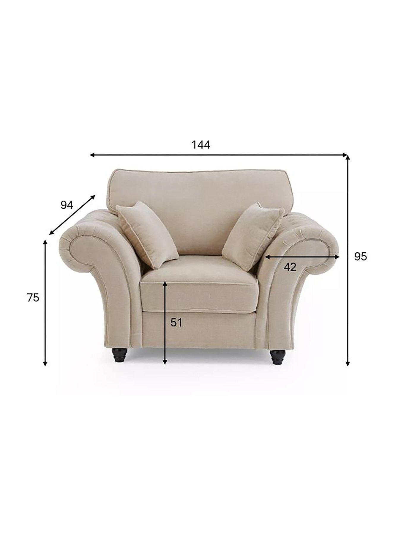 Image 7 of 7 of The Very Collection Windsor Fabric Armchair