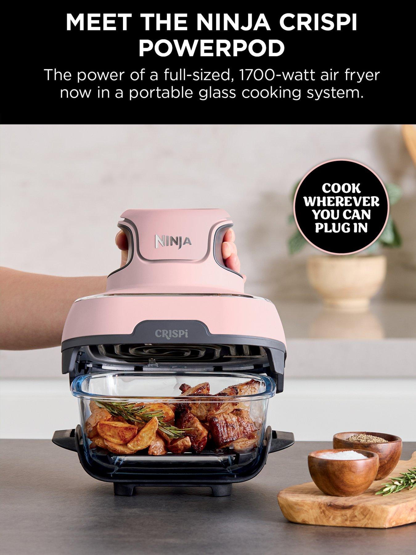  image of ninja-crispi-4-in-1-portable-glass-air-fryer-pink-fn101ukpk