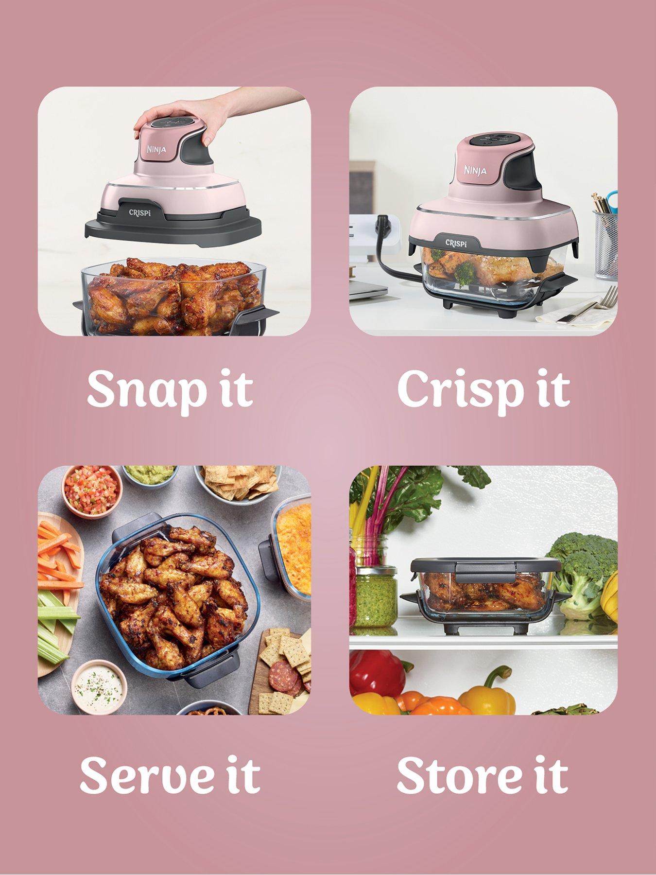  image of ninja-crispi-4-in-1-portable-glass-air-fryer-pink-fn101ukpk