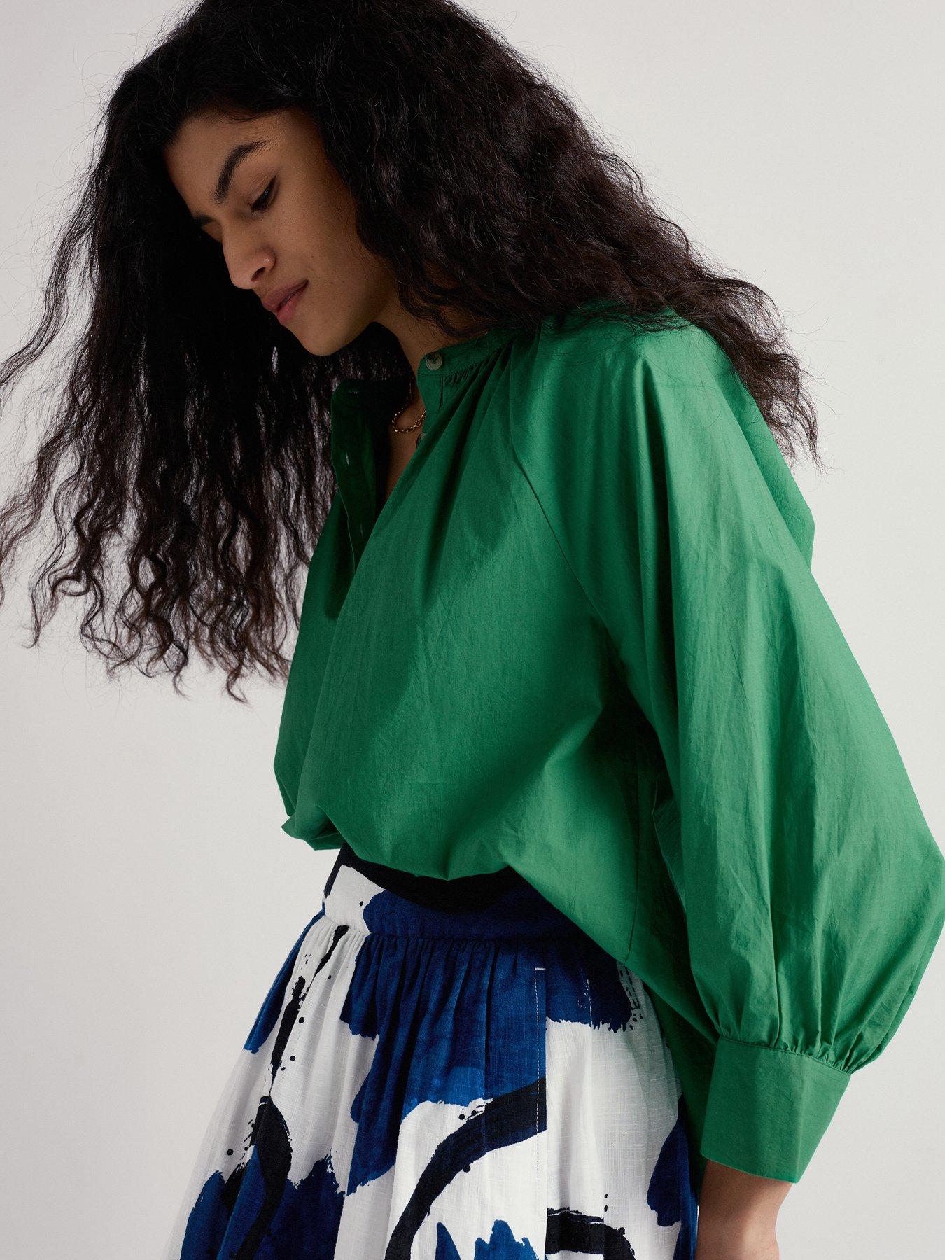 Seasalt Cornwall Moor A-Line Grass Shirt - Green
