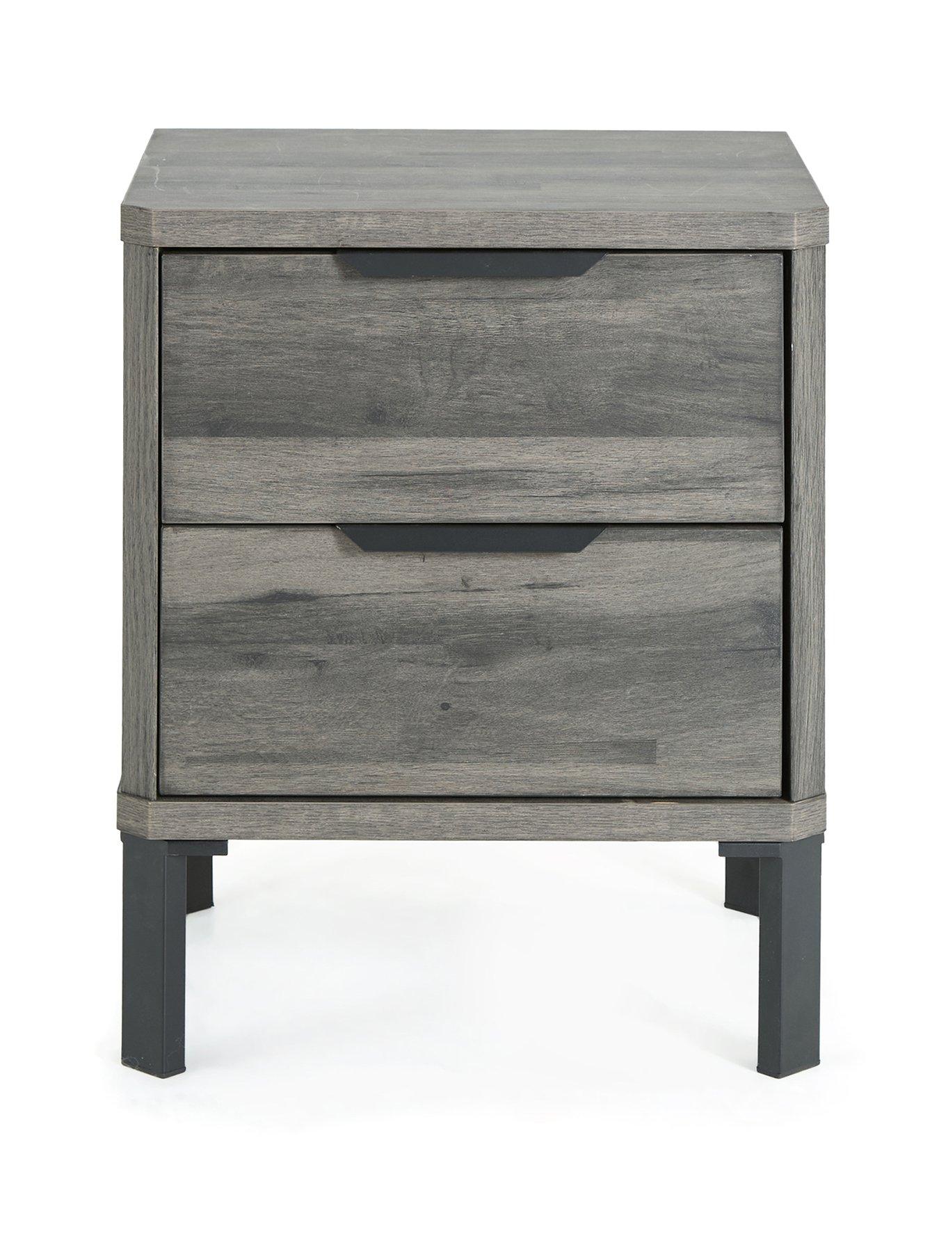 Image 2 of 7 of Very Home Harlem 2 Drawer Bedside Chest&nbsp;- Black Oak - FSC&reg; Certified