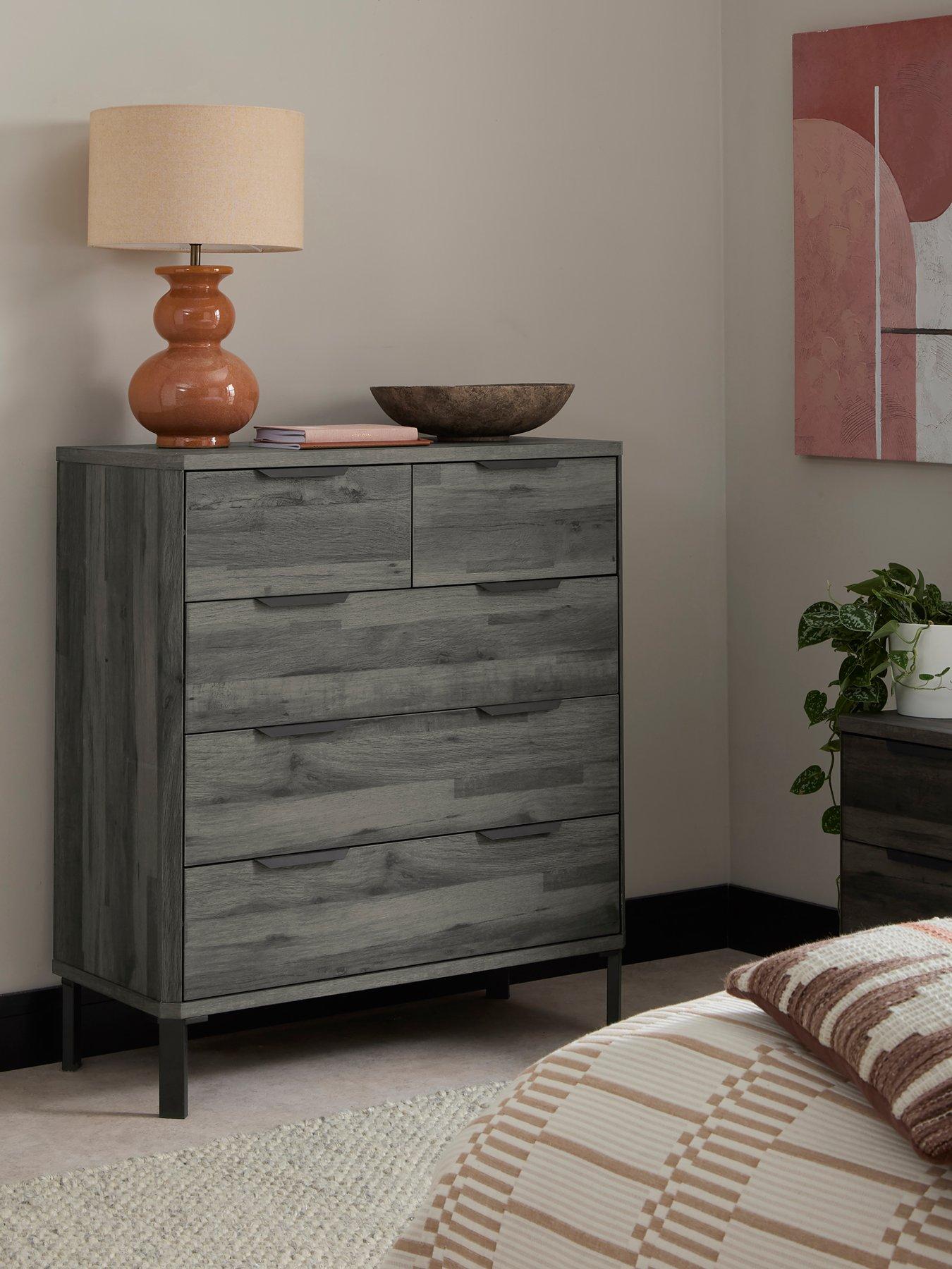 Image 1 of 7 of Very Home Harlem 2&nbsp;+ 3 Chest Of Drawers - Black Oak - FSC&reg; Certified