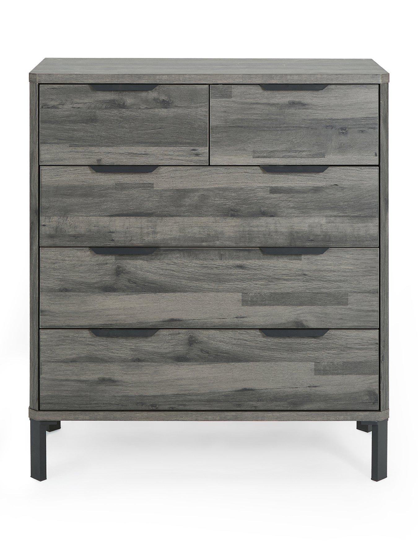Image 2 of 7 of Very Home Harlem 2&nbsp;+ 3 Chest Of Drawers - Black Oak - FSC&reg; Certified
