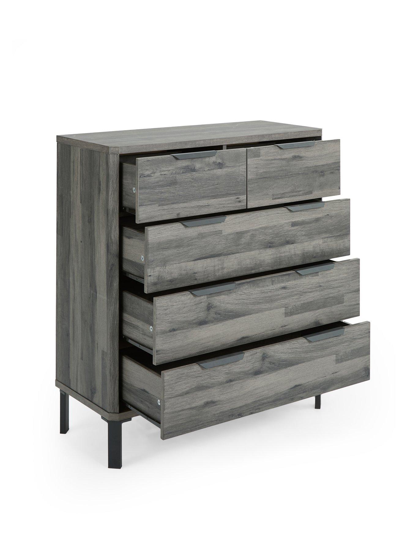 Image 4 of 7 of Very Home Harlem 2&nbsp;+ 3 Chest Of Drawers - Black Oak - FSC&reg; Certified
