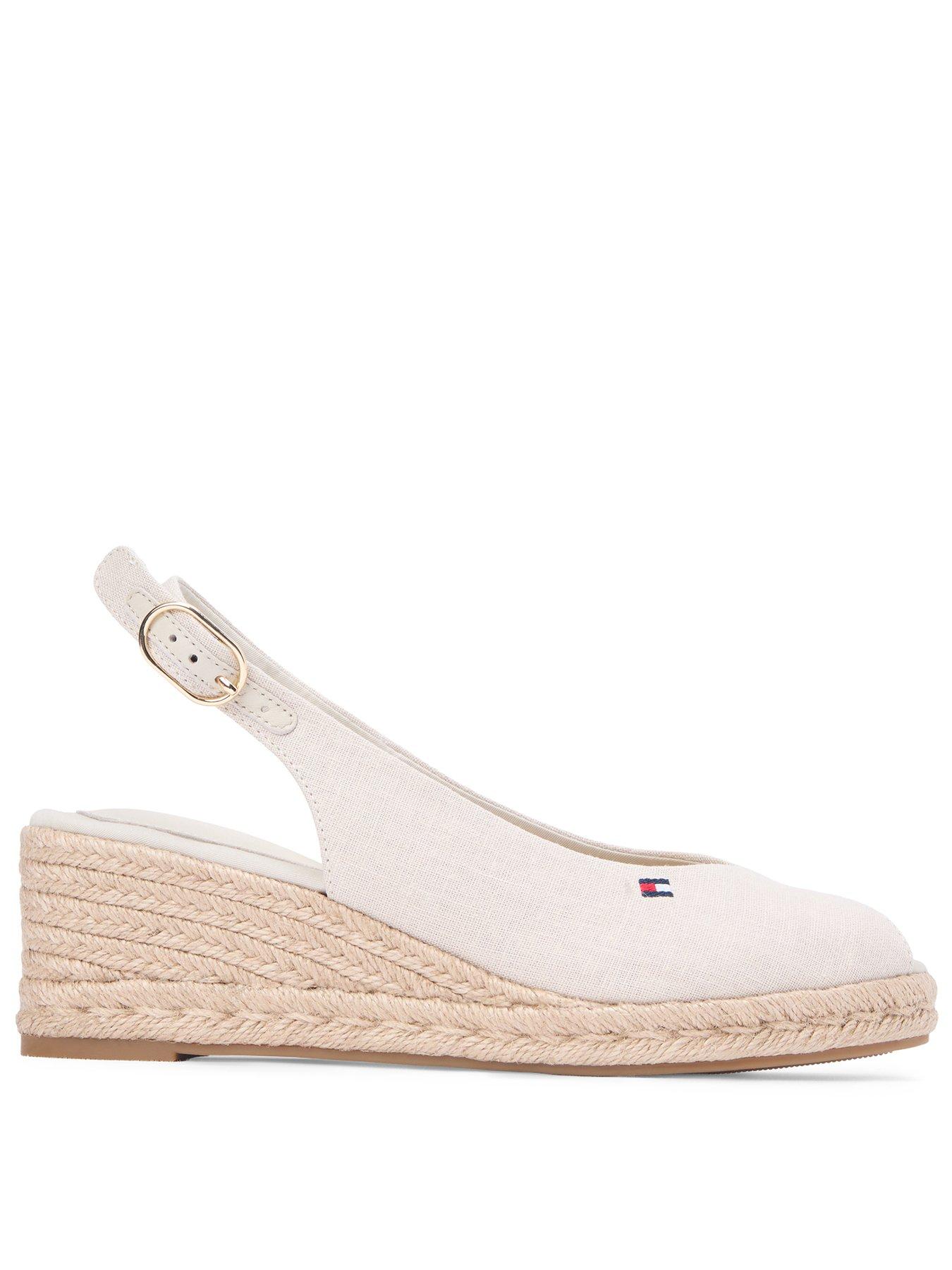 Tommy Hilfiger Mid Wedge Espad Slingback - Beige