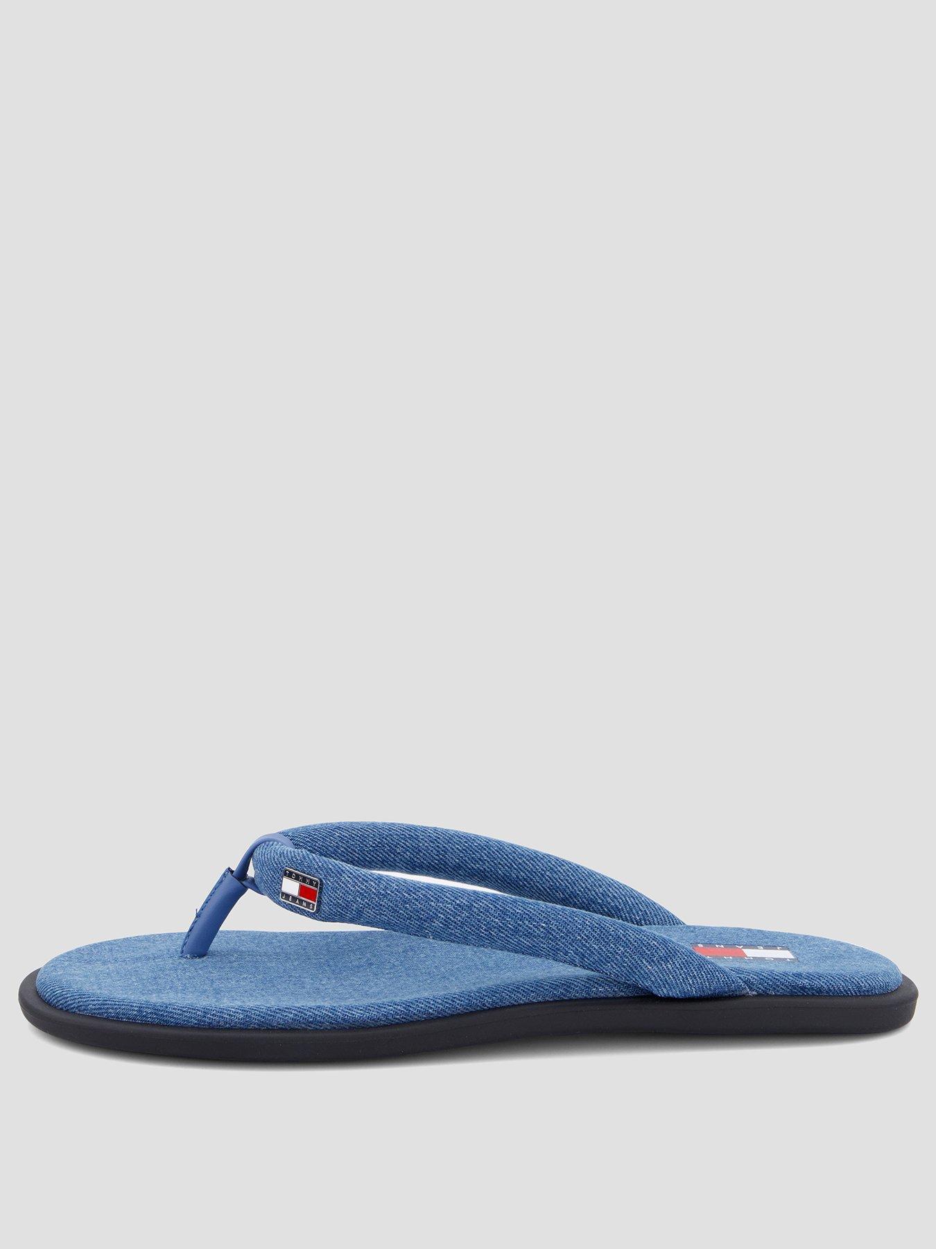 Image 2 of 7 of Tommy Jeans Tjw Padded Denim Casual Slide - Blue