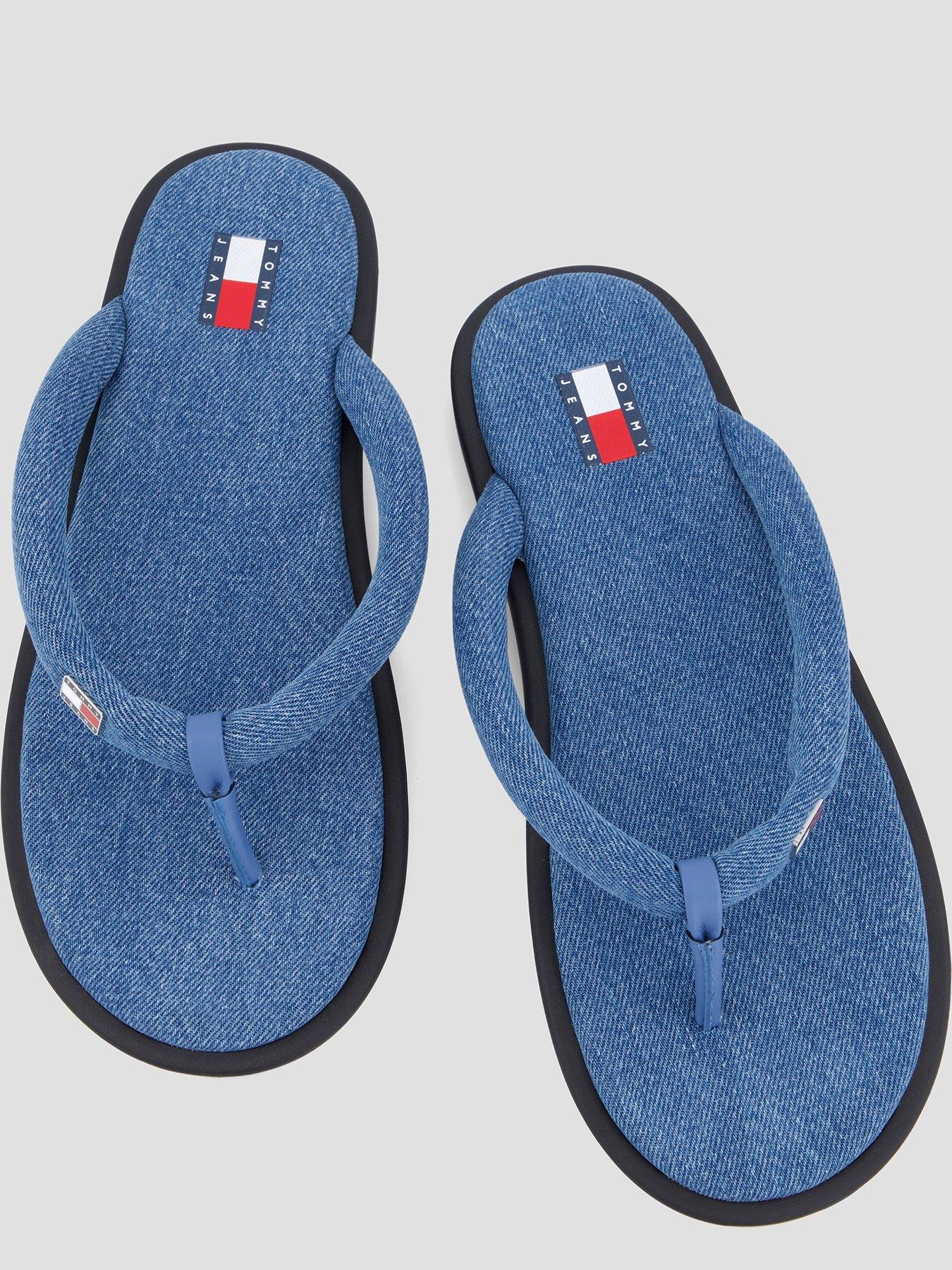 Image 3 of 7 of Tommy Jeans Tjw Padded Denim Casual Slide - Blue