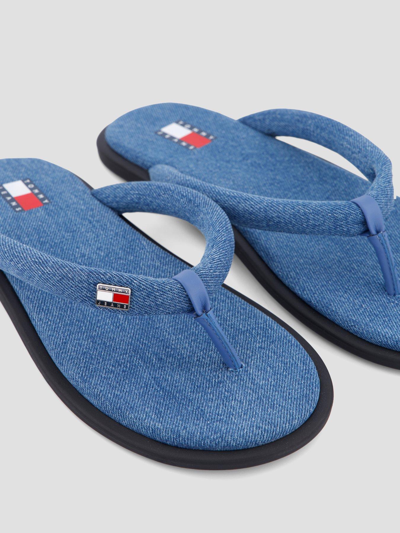 Image 5 of 7 of Tommy Jeans Tjw Padded Denim Casual Slide - Blue