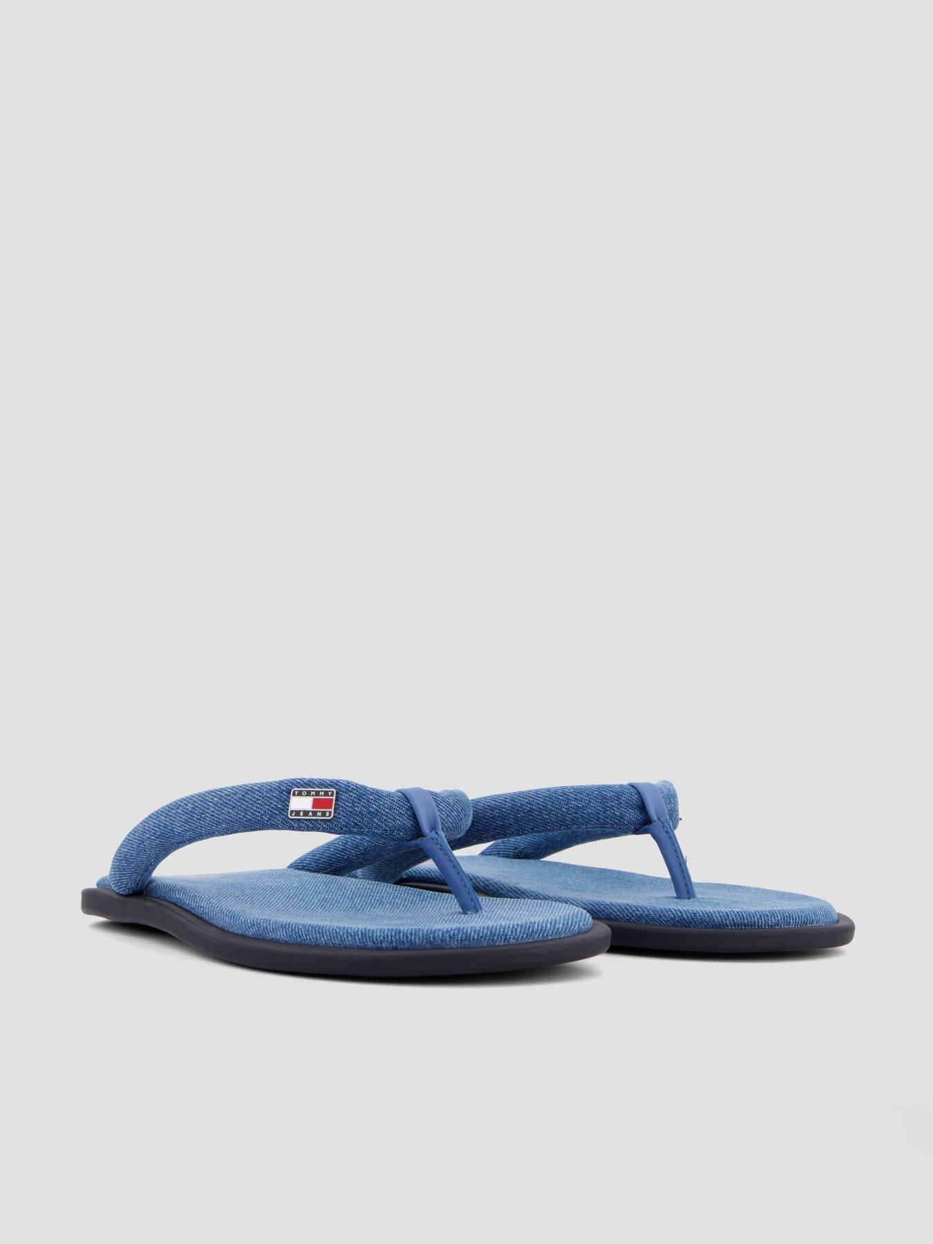 Image 6 of 7 of Tommy Jeans Tjw Padded Denim Casual Slide - Blue