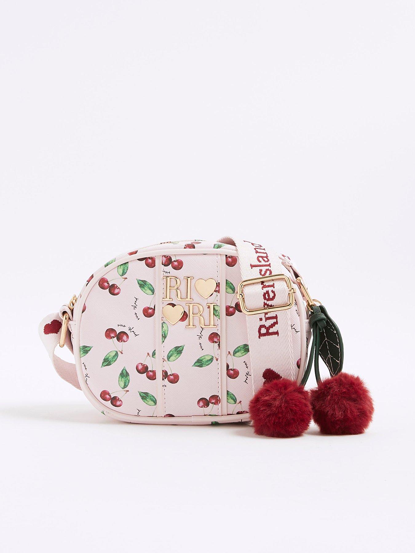 River Island Older Girls Cherry Crossbody Bag - Pink