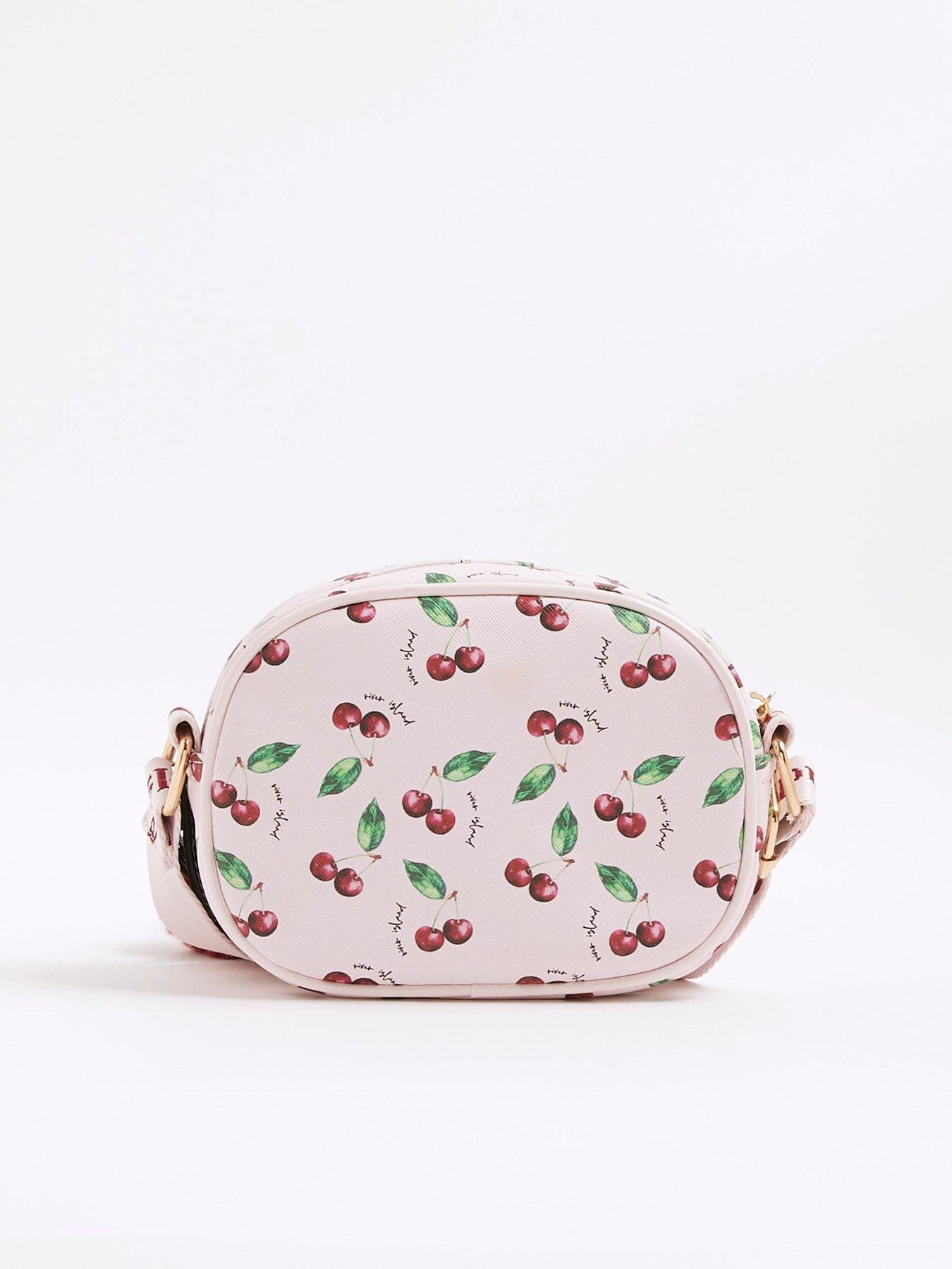 stillFront image of river-island-older-girls-cherry-crossbody-bag-pink
