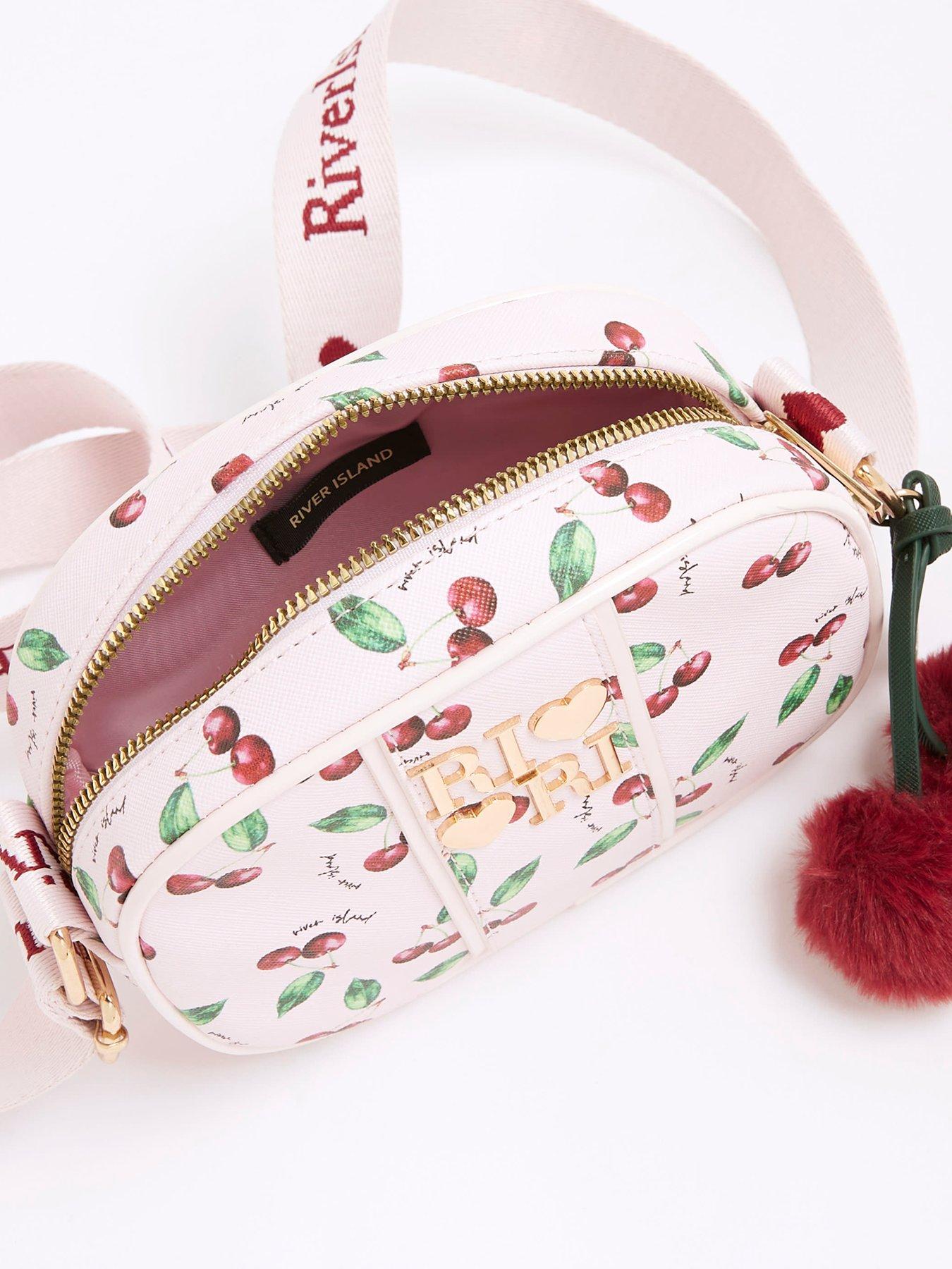  image of river-island-older-girls-cherry-crossbody-bag-pink