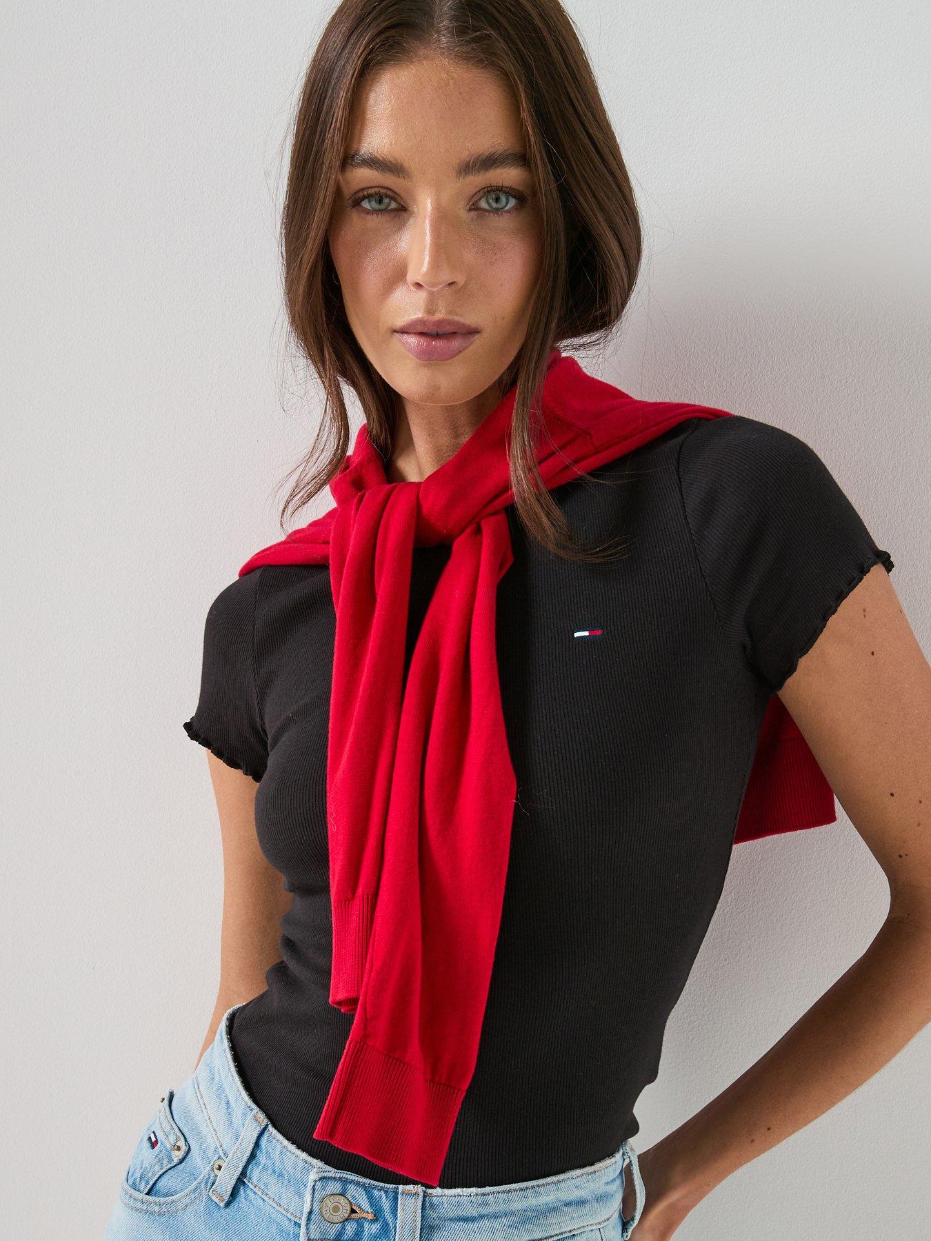 Image 4 of 6 of Tommy Jeans Short Sleeve Rib Top