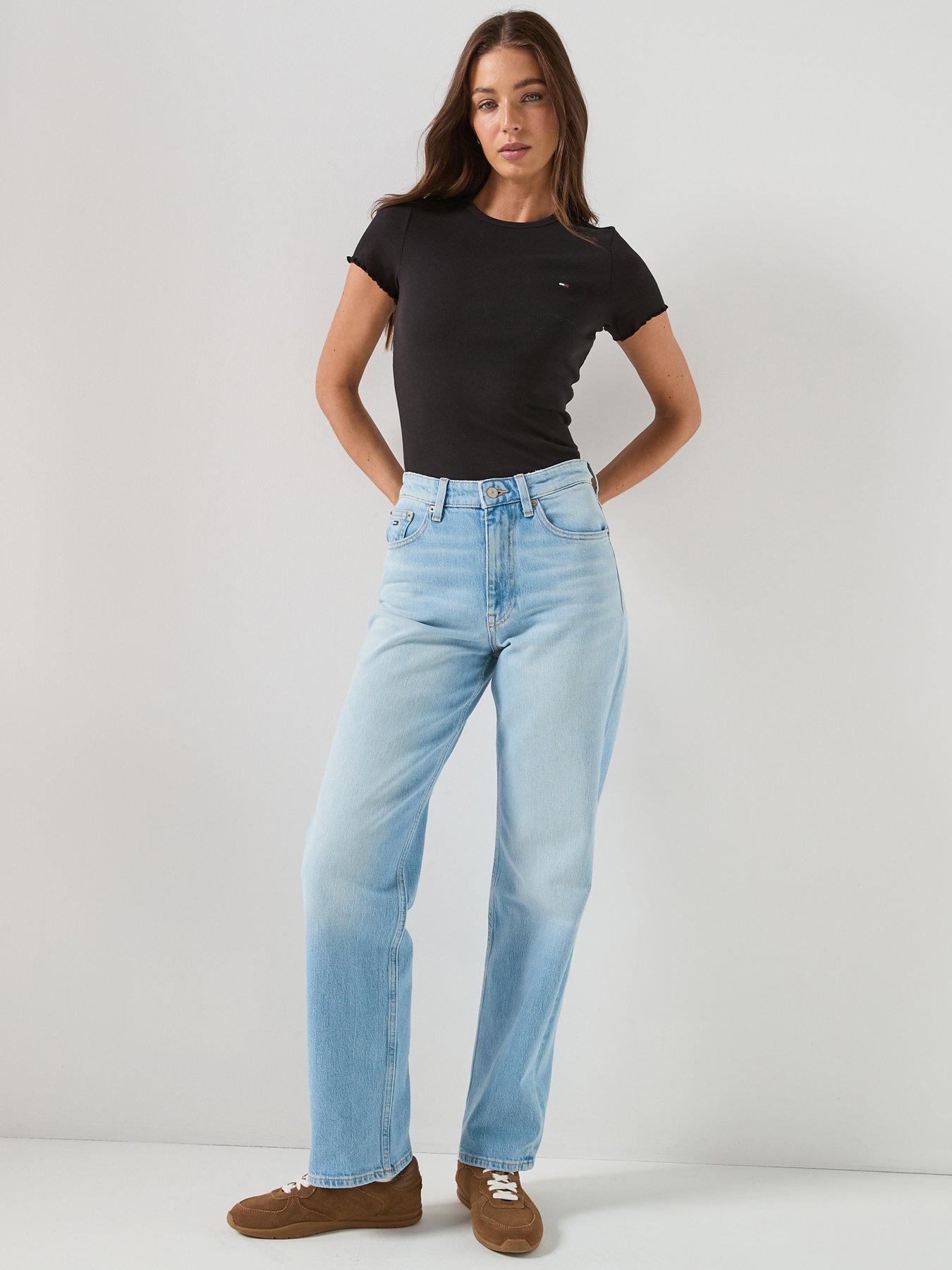 Image 6 of 6 of Tommy Jeans Short Sleeve Rib Top