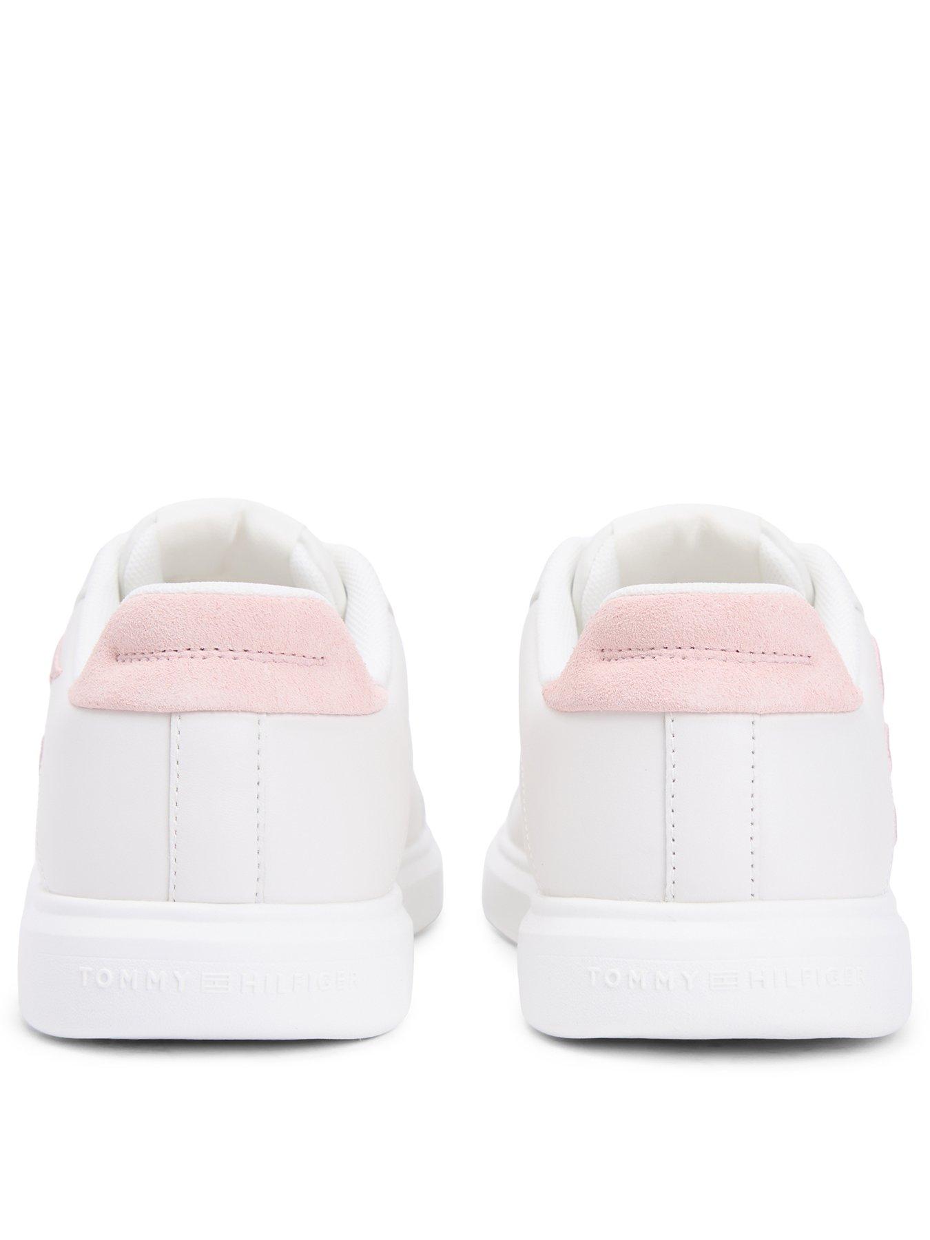  image of tommy-hilfiger-th-icon-court-script-trainers-pink
